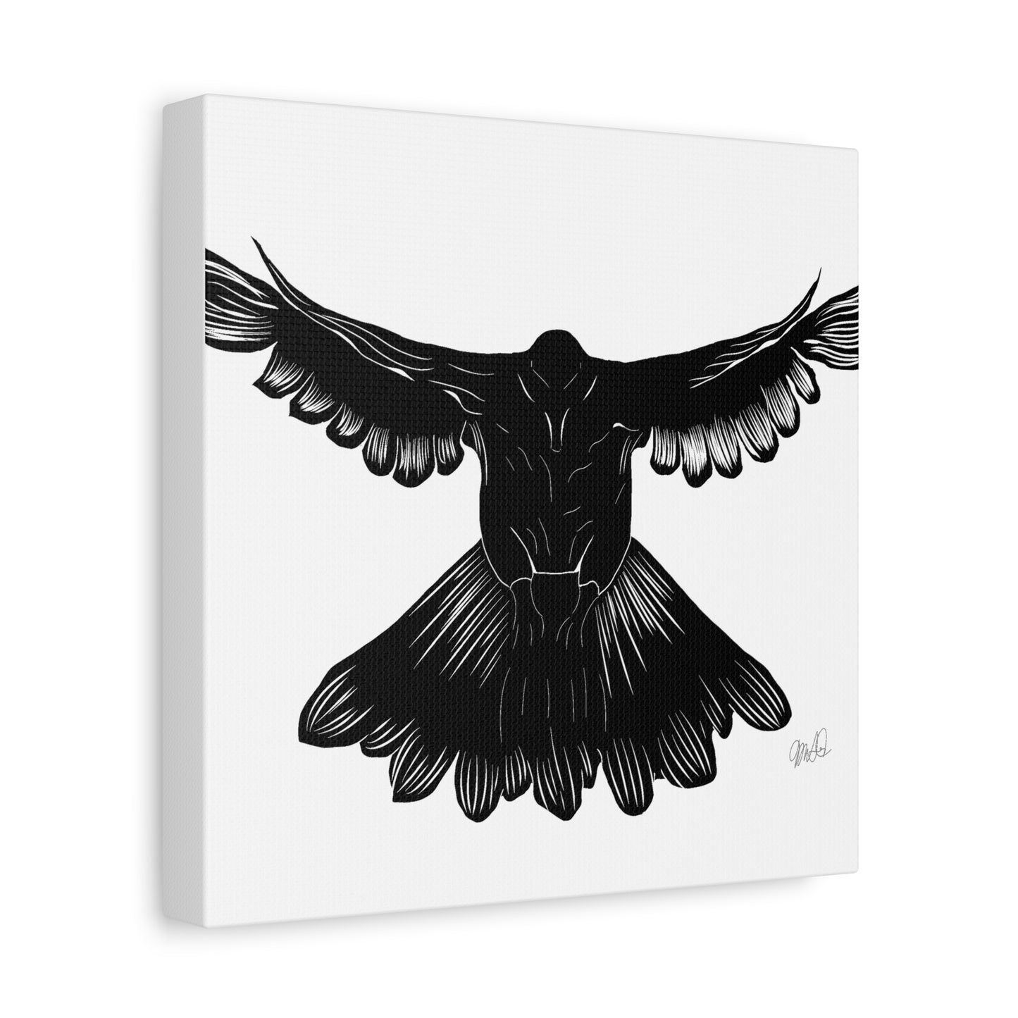 Dove No. 3 Canvas Wall Art - Elegant Floral Decor for Home, Pentecost & Easter