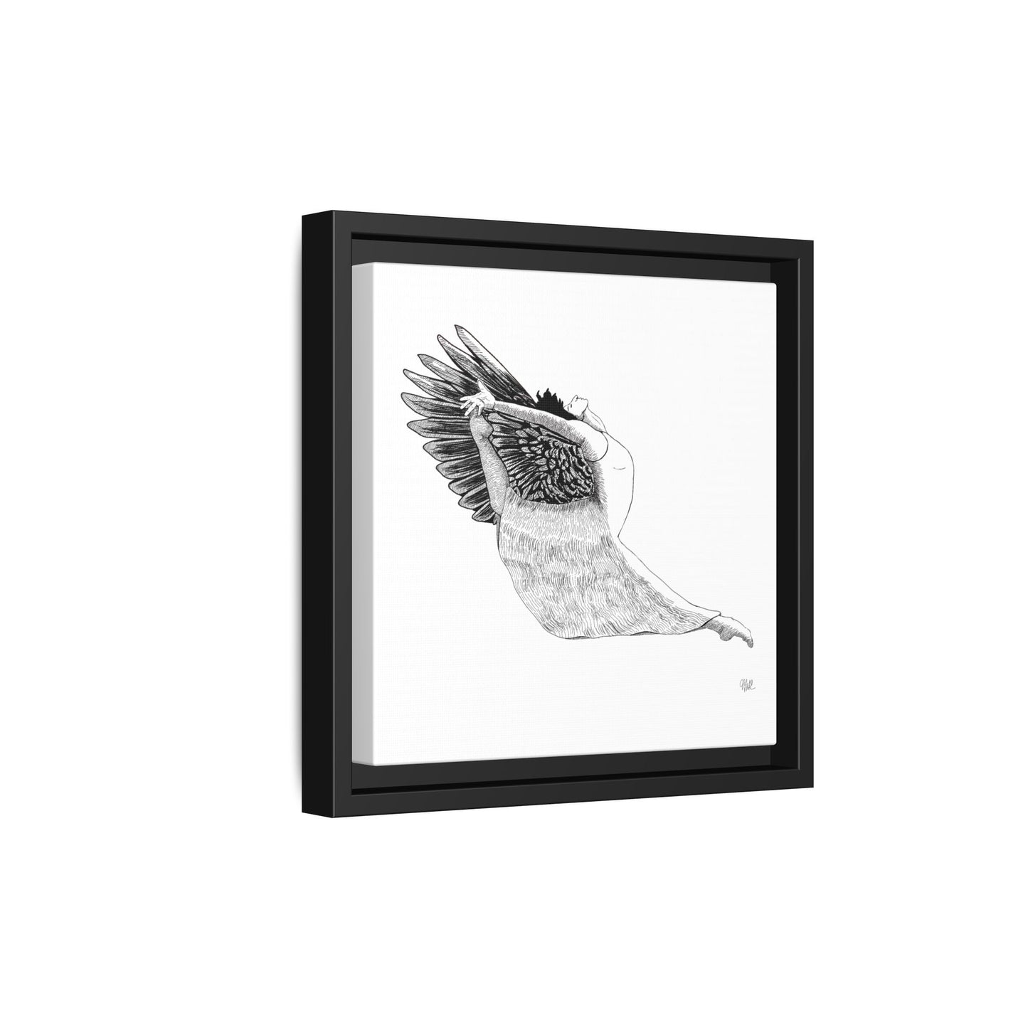 Framed Angel Wings No. 8 - Canvas Art - Wall Decor for Home and Office