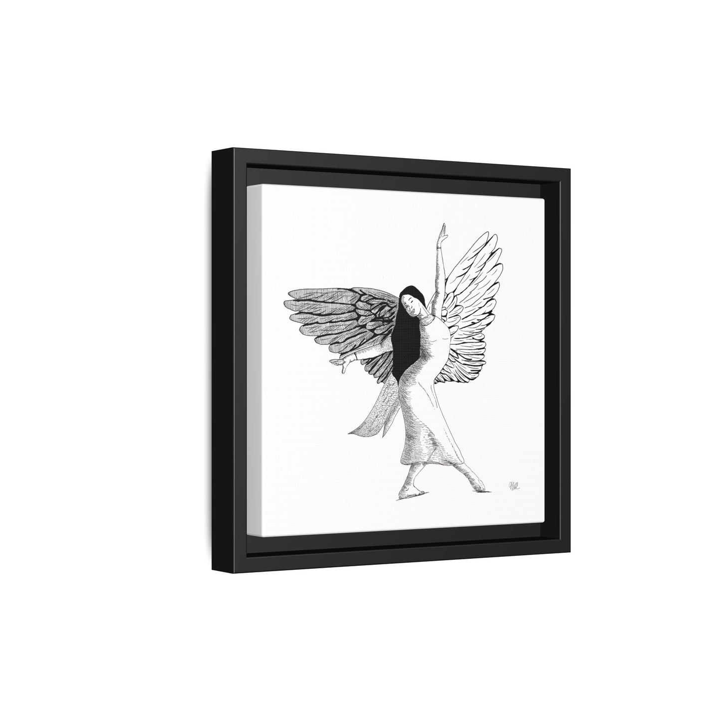 Framed Angel Wings No. 11 - Canvas Art - Wall Decor for Home and Office