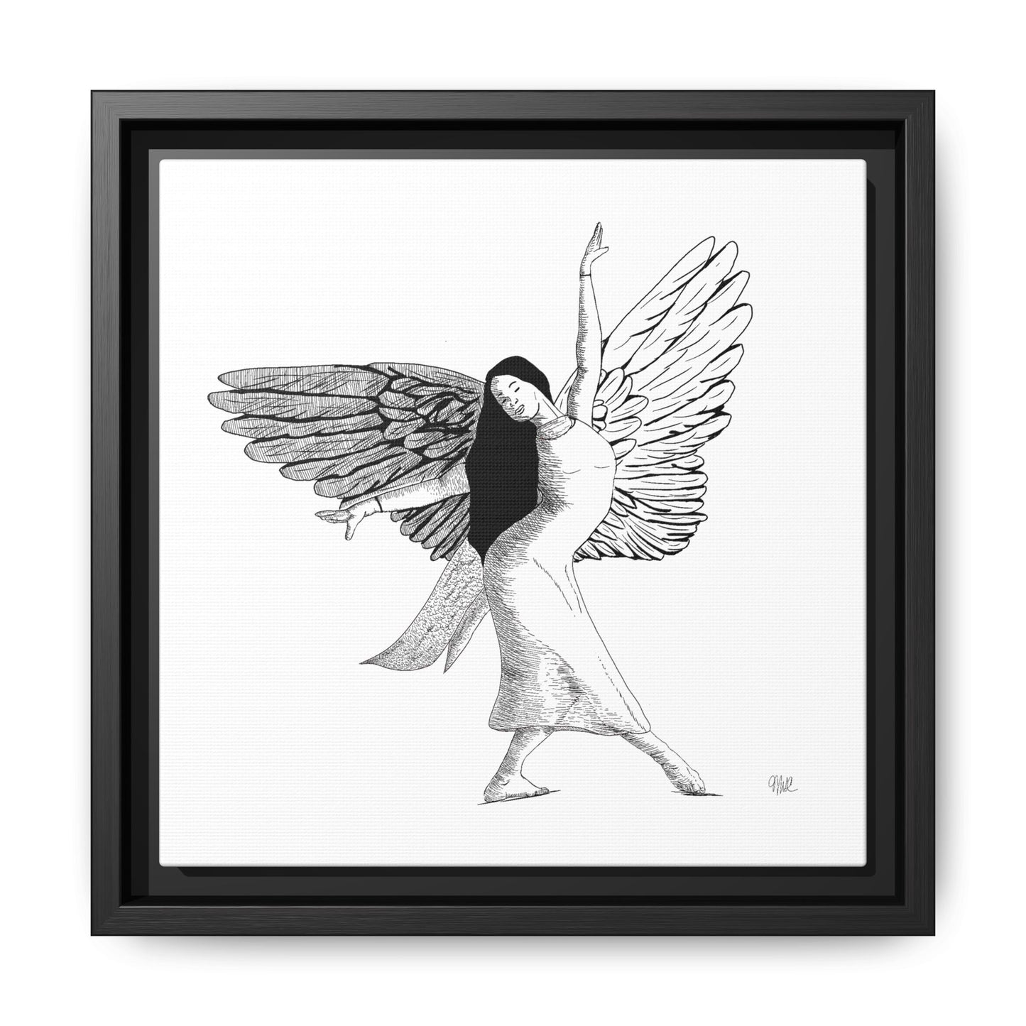 Framed Angel Wings No. 11 - Canvas Art - Wall Decor for Home and Office