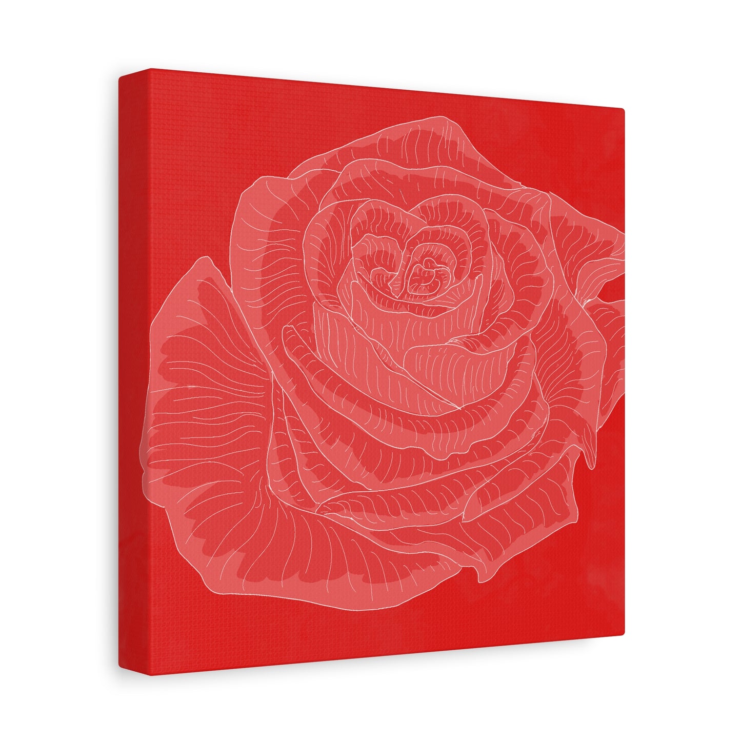 Red Rose No. 1 Canvas Wall Art - Elegant Floral Decor for Home, Love & Celebration