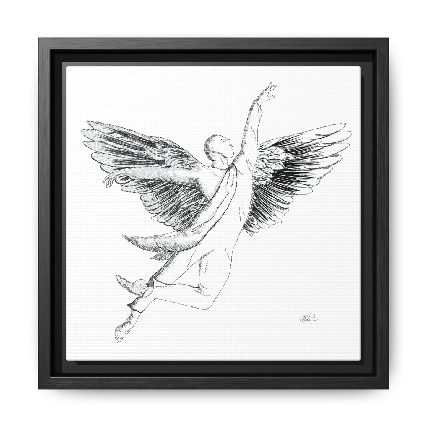 Framed Angel Wings No. 3 - Canvas Art --Wall Decor for Home and Office