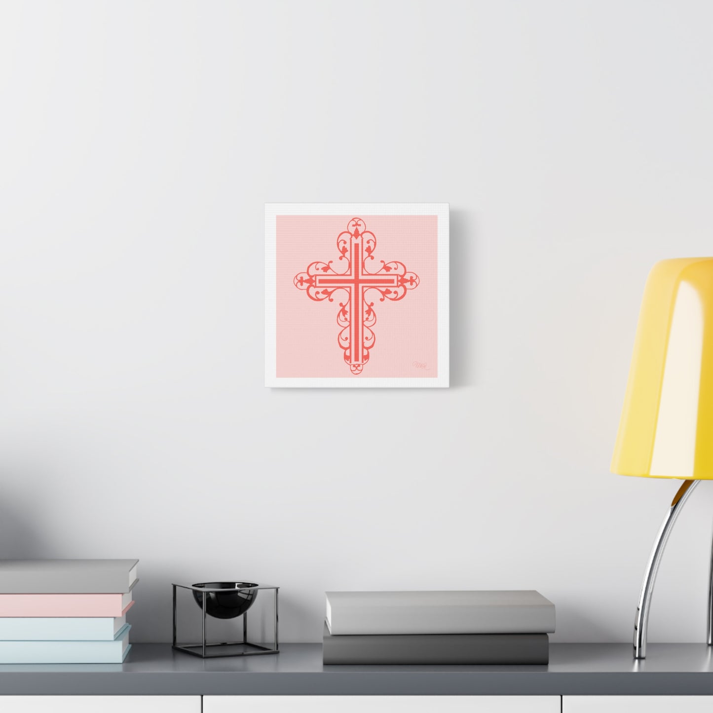 Elegant Cross No. 5 Canvas Wall Art - Elegant Floral Decor for Home, Love & Easter