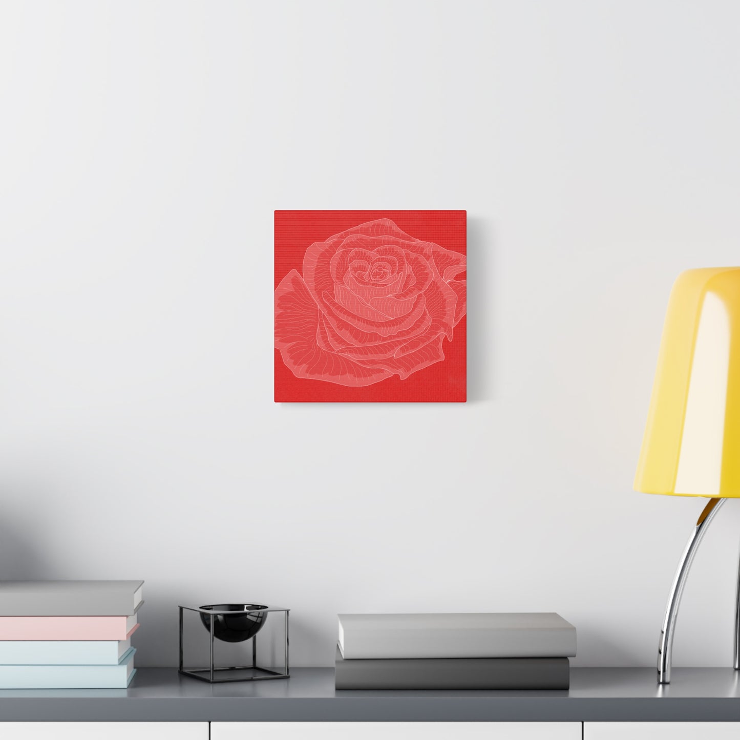 Red Rose No. 1 Canvas Wall Art - Elegant Floral Decor for Home, Love & Celebration