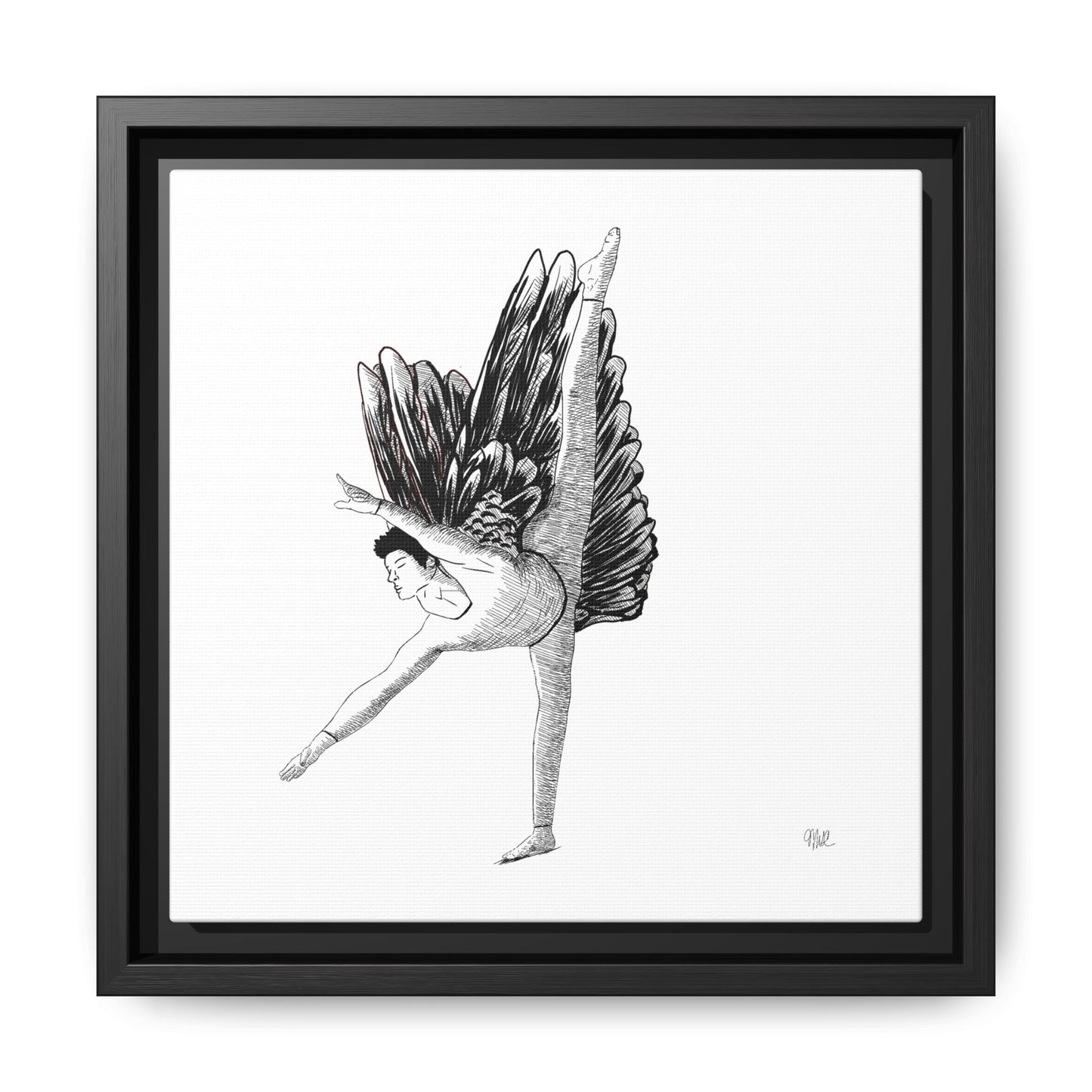 Framed Angel Wings No. 15 - Canvas Art - Wall Decor for Home and Office