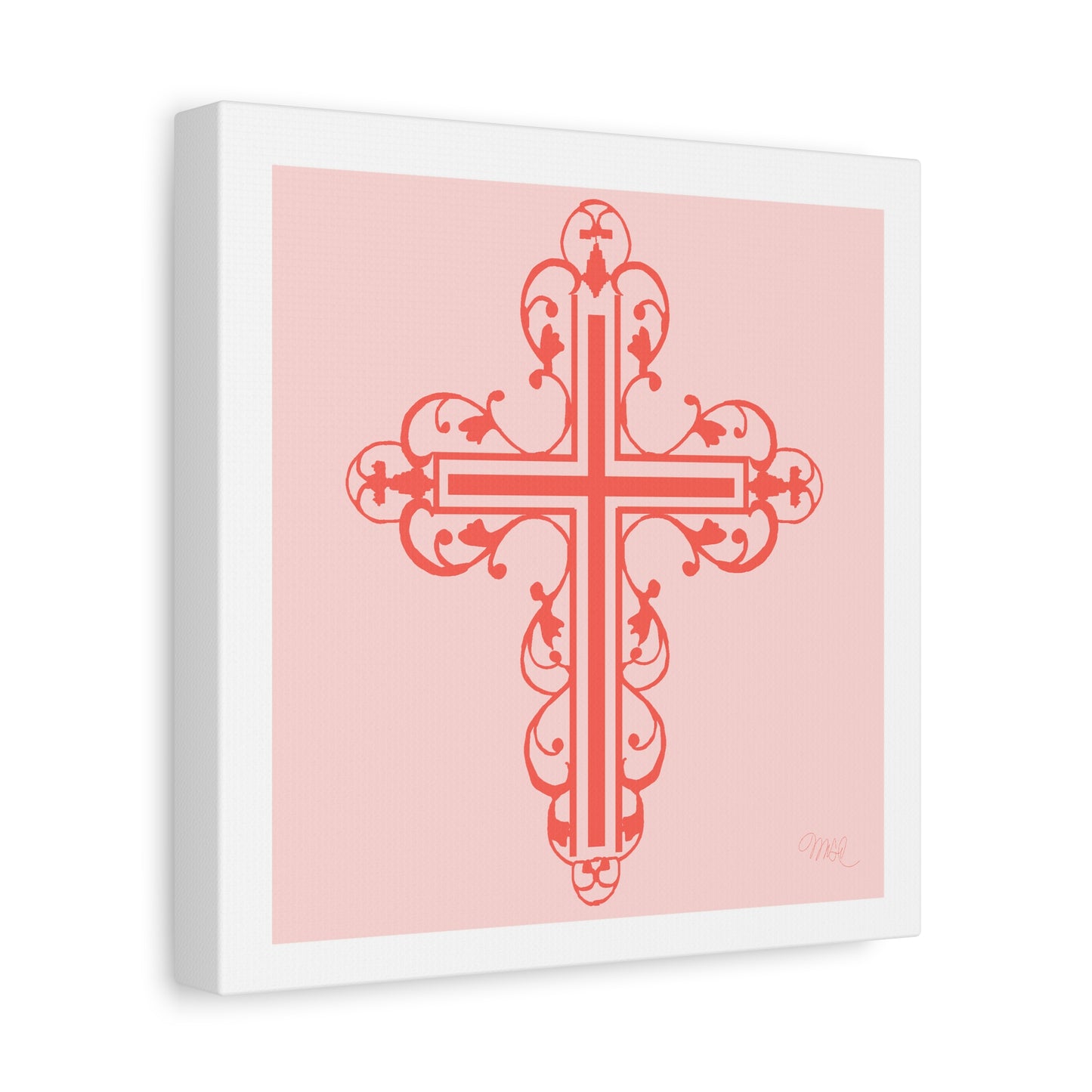 Elegant Cross No. 5 Canvas Wall Art - Elegant Floral Decor for Home, Love & Easter