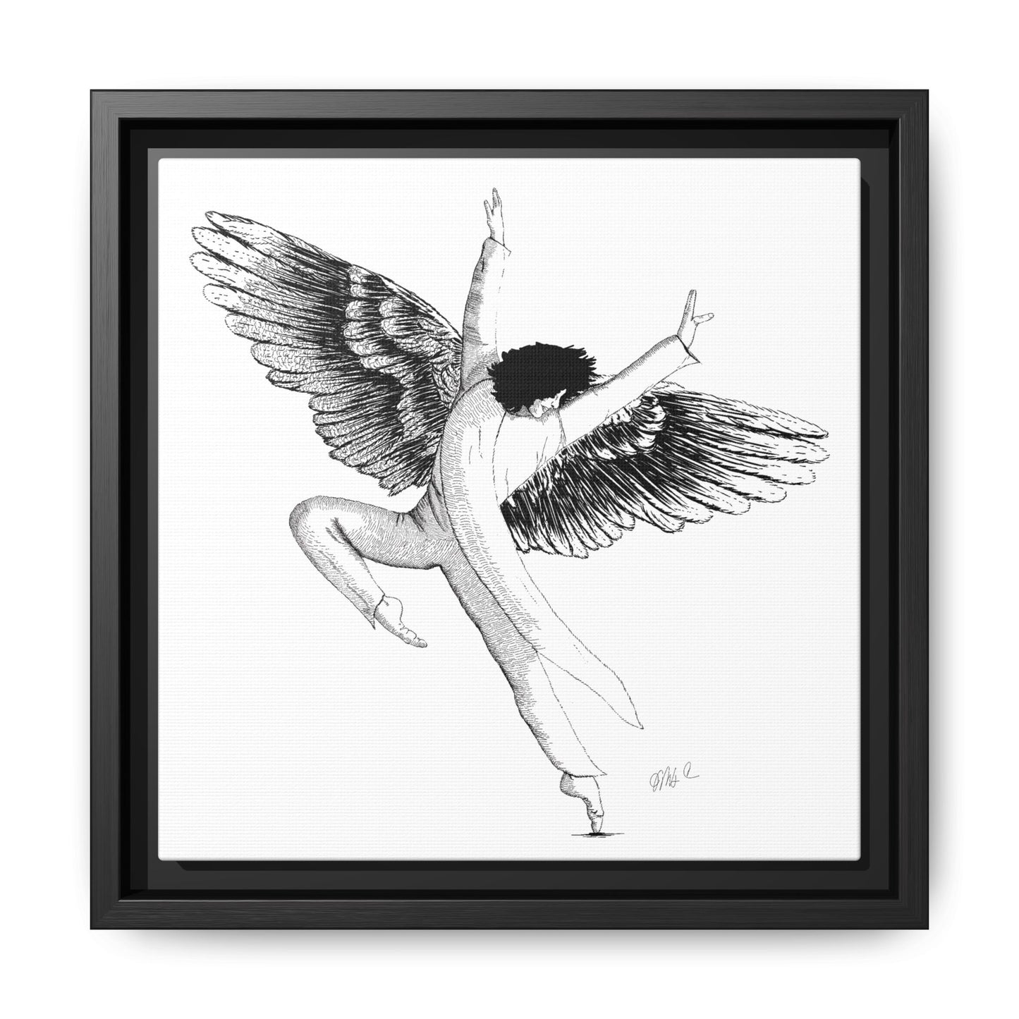 Framed Angel Wings No. 12 - Canvas Art - Wall Decor for Home and Office