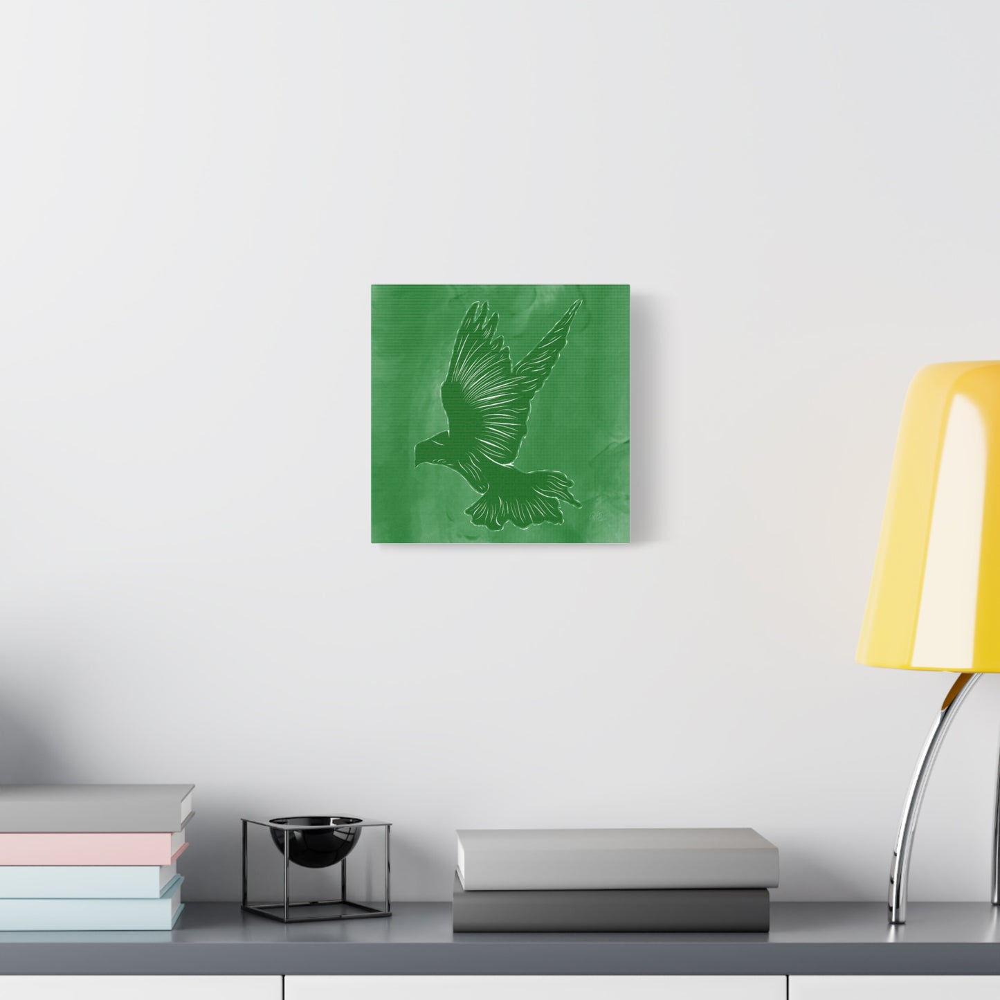 Green Dove Canvas Wall Art - Elegant Floral Decor for Home, Easter & Celebration