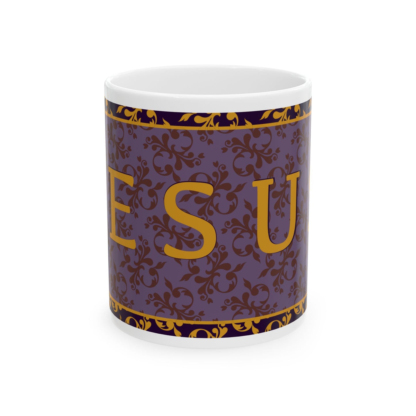 Elegant “JESUS” (in English) Ceramic Coffee Mug - 11oz