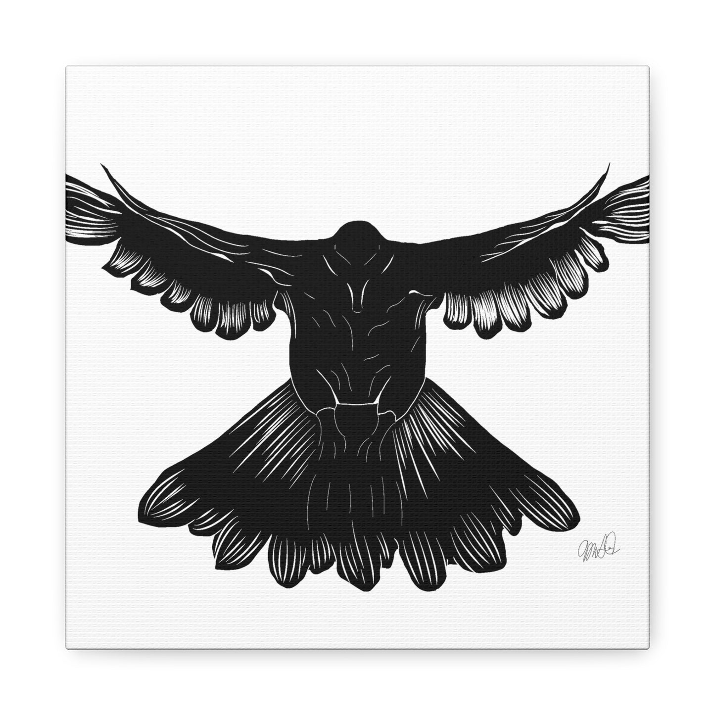 Dove No. 3 Canvas Wall Art - Elegant Floral Decor for Home, Pentecost & Easter