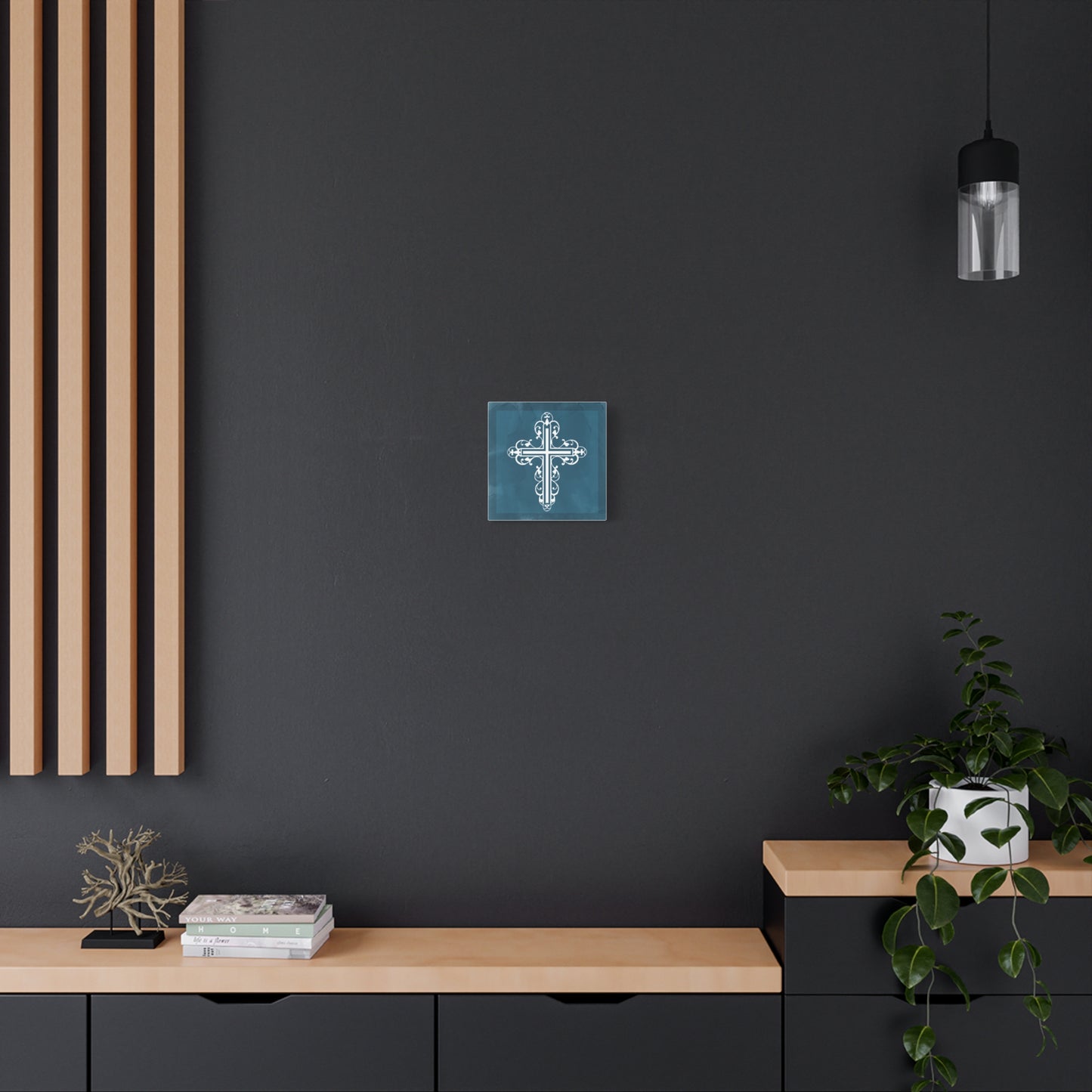 Elegant Cross No. 4 Canvas Wall Art - Elegant Floral Decor for Home, Love & Easter