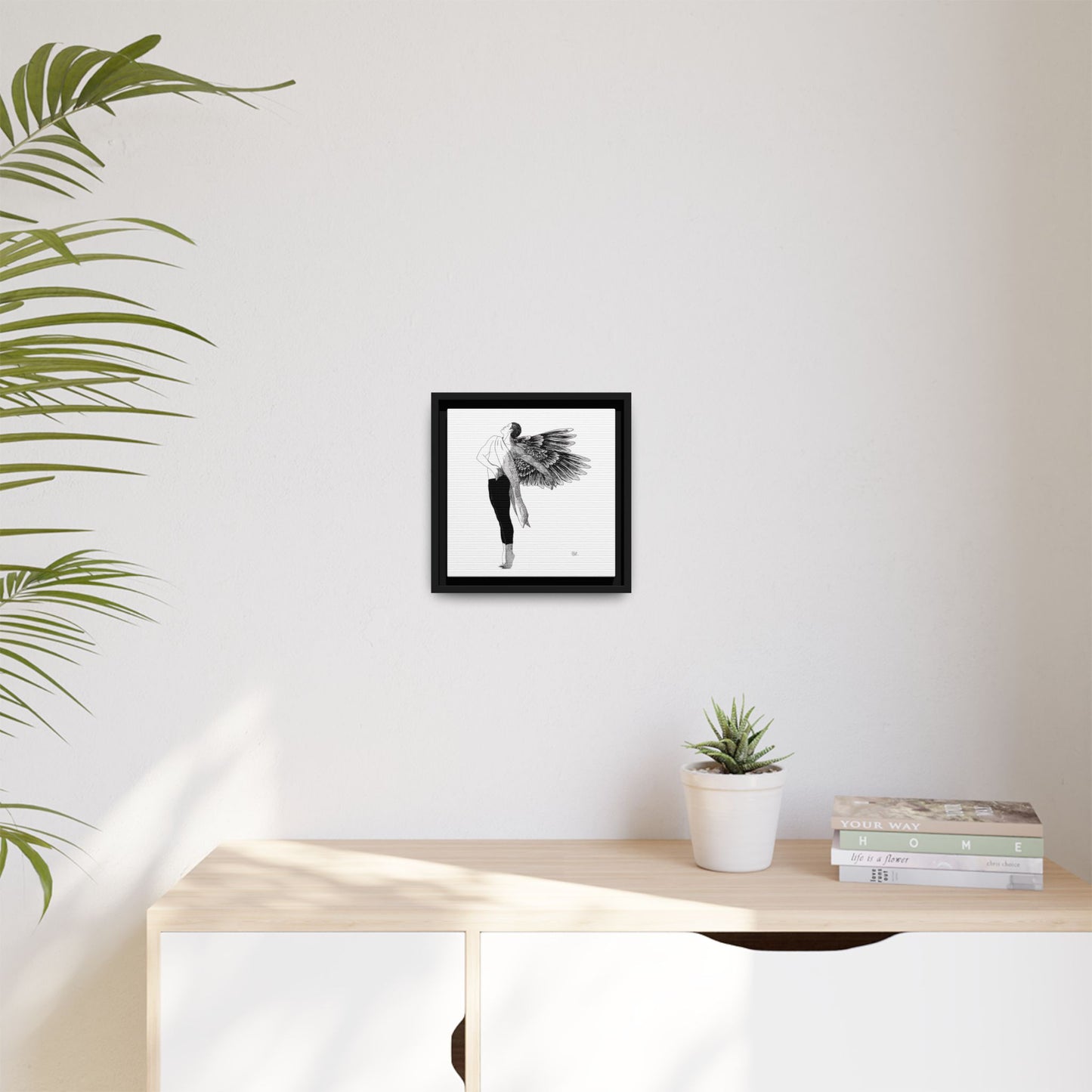 Framed Angel Wings No. 14 - Canvas Art - Wall Decor for Home and Office