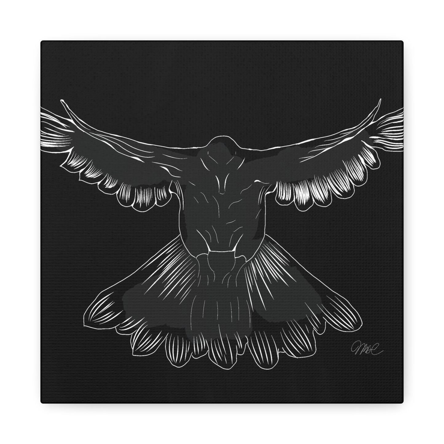 Dove No. 4 Canvas Wall Art - Elegant Floral Decor for Home, Pentecost & Easter