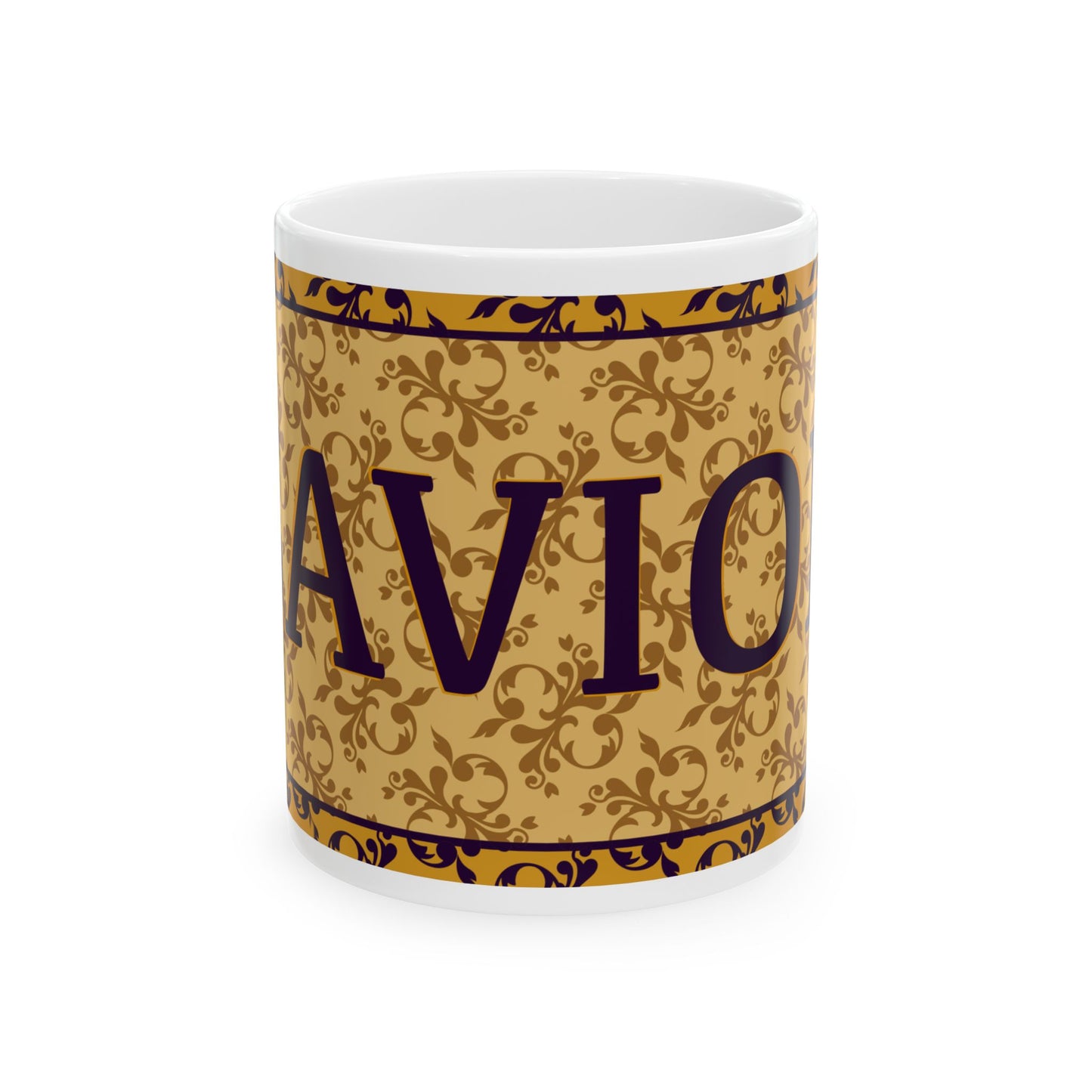 Elegant “Savior” (in English) Ceramic Coffee Mug - 11oz