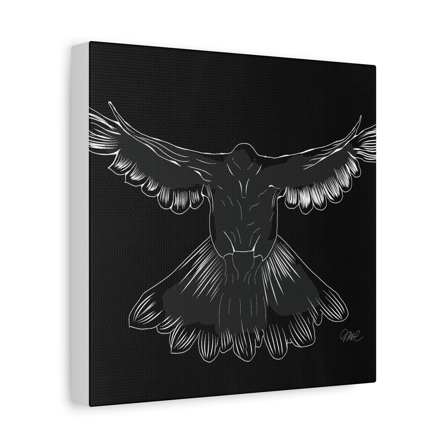 Dove No. 4 Canvas Wall Art - Elegant Floral Decor for Home, Pentecost & Easter