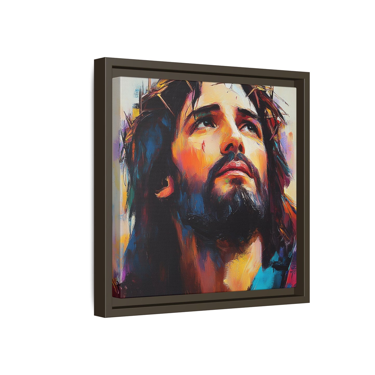 Framed Religious Art Canvas - Beautiful Jesus portrait 2
