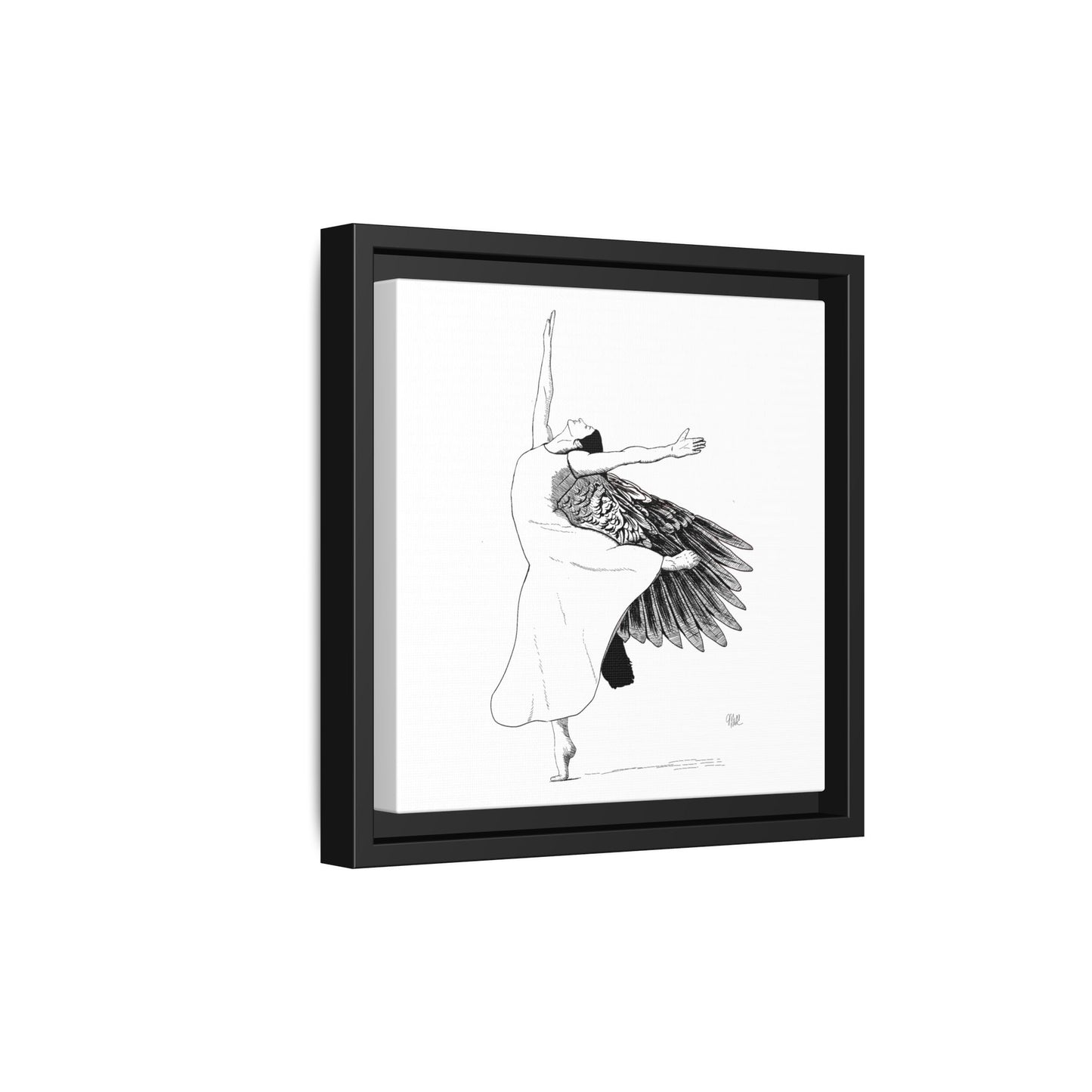 Framed Angel Wings No. 6 - Canvas Art - Wall Decor for Home and Office