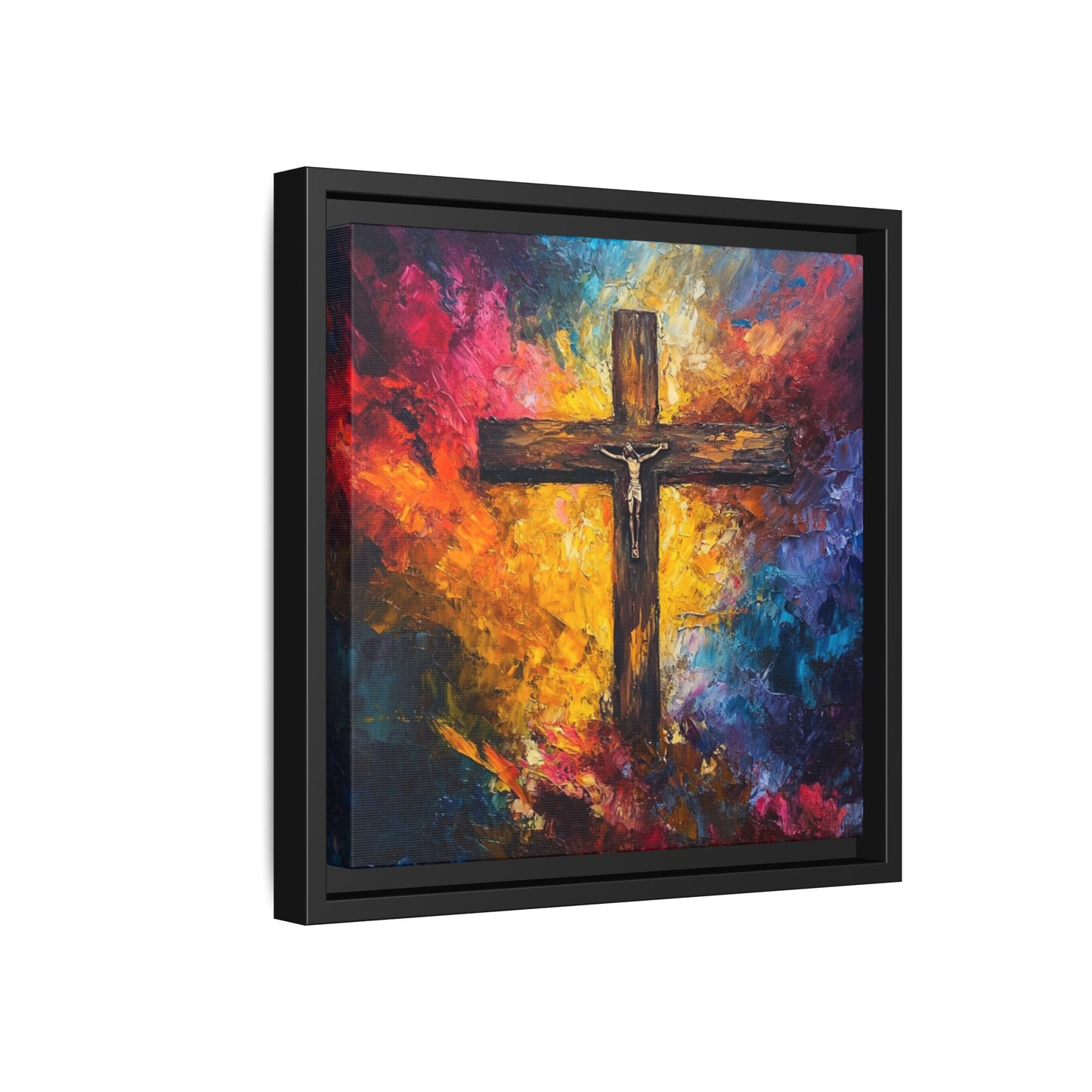 Framed Religious Art Canvas - Cross of Christ 1