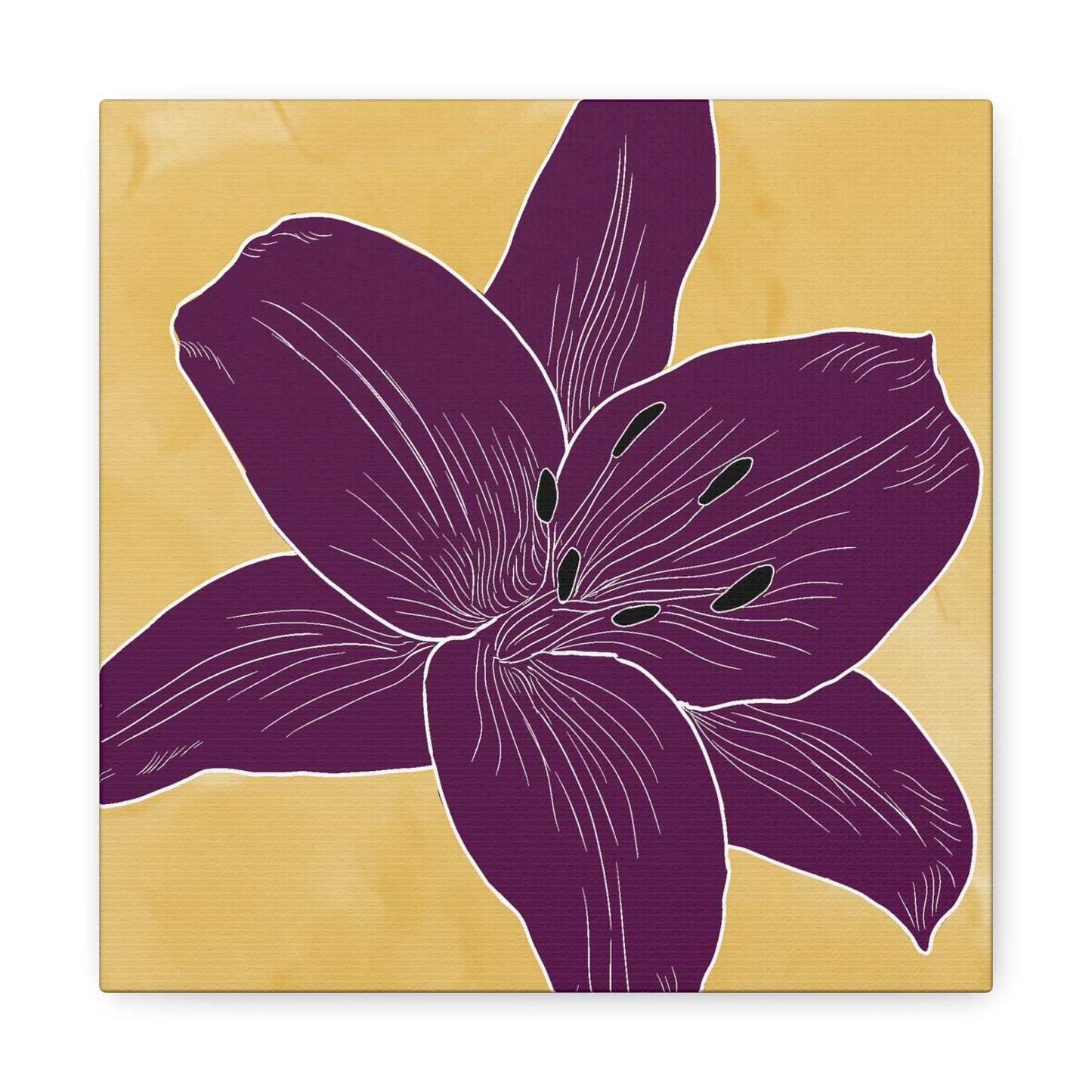 Lily Flower No. 2 Canvas Wall Art - Elegant Floral Decor for Home, Love & Celebration