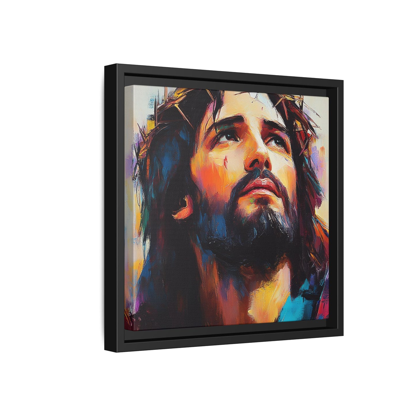 Framed Religious Art Canvas - Beautiful Jesus portrait 2