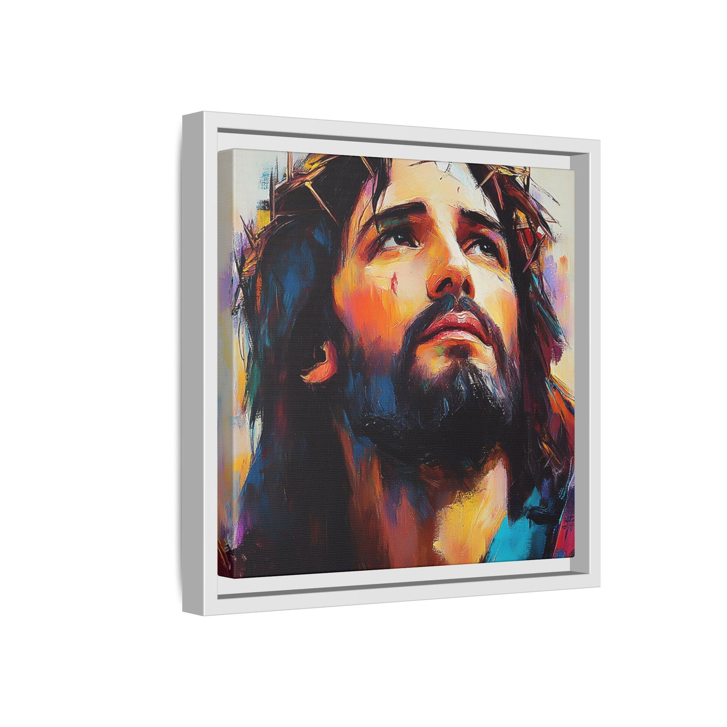 Framed Religious Art Canvas - Beautiful Jesus portrait 2