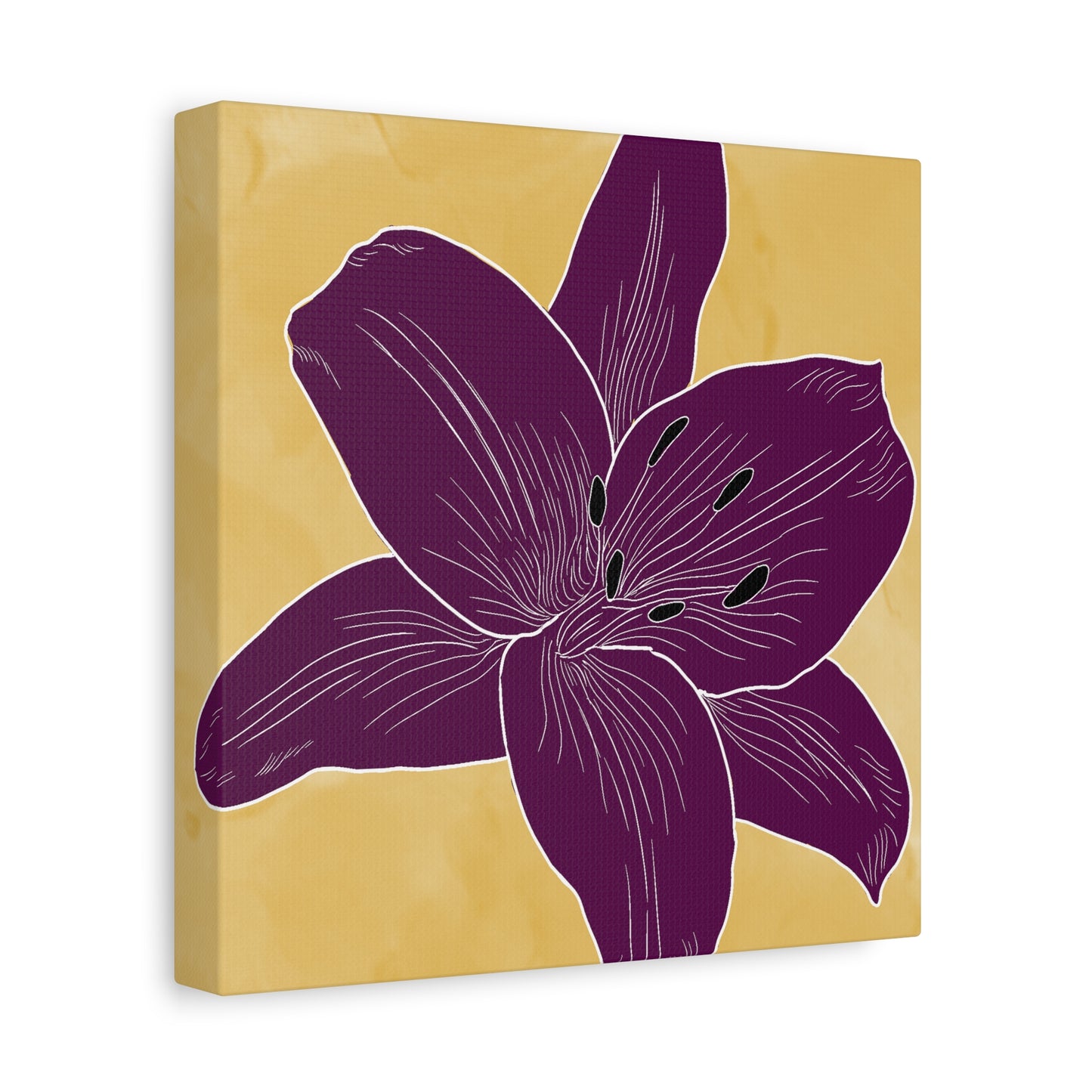 Lily Flower No. 2 Canvas Wall Art - Elegant Floral Decor for Home, Love & Celebration