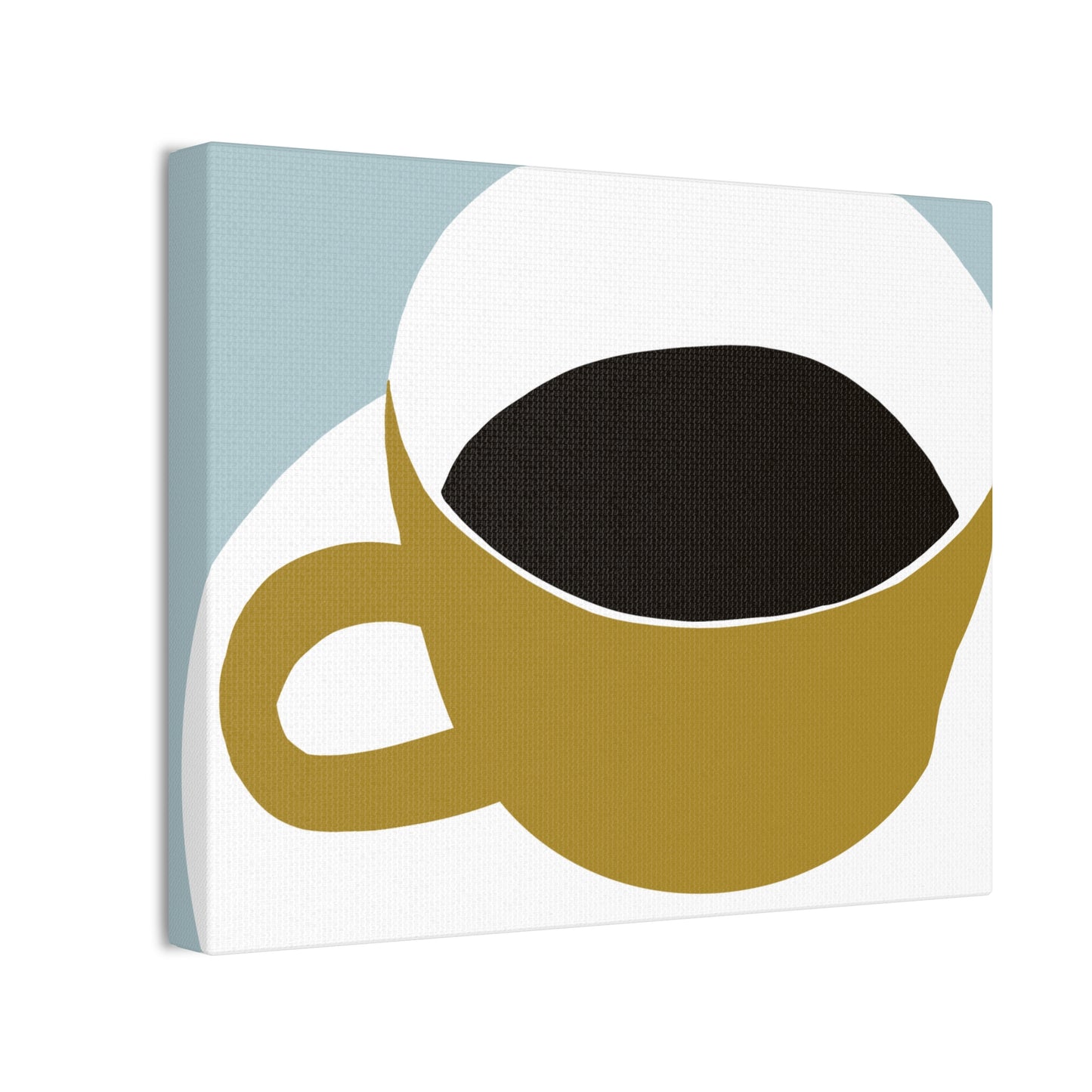 Minimalist Coffee Cup Canvas Wall Art — Modern Kitchen Decor