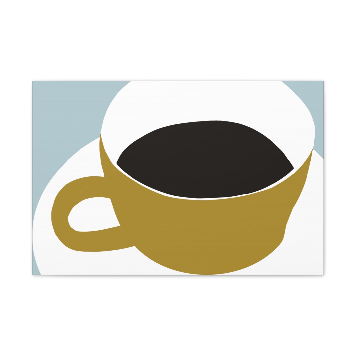 Minimalist Coffee Cup Canvas Wall Art — Modern Kitchen Decor