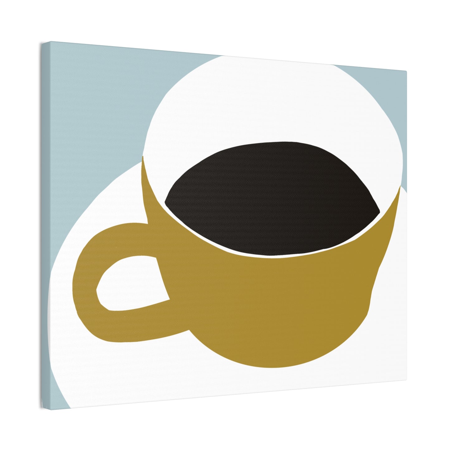 Minimalist Coffee Cup Canvas Wall Art — Modern Kitchen Decor