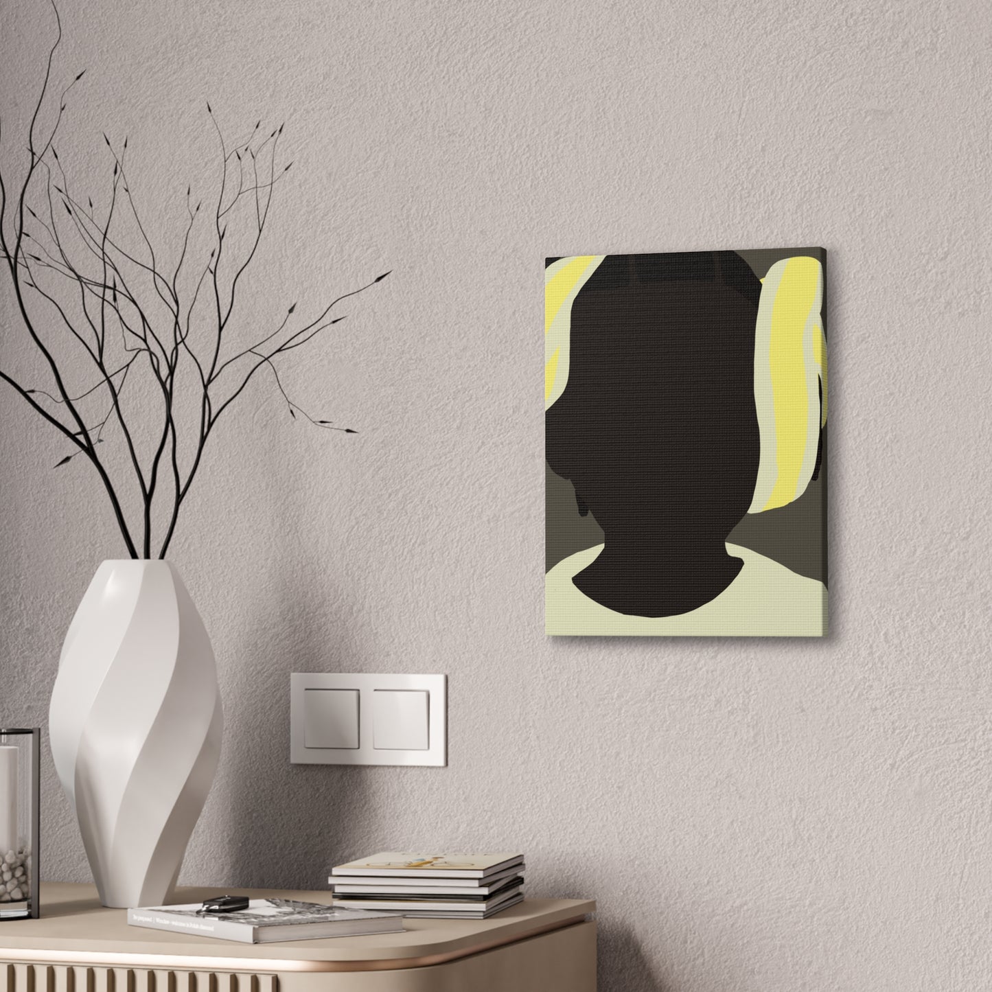 Abstract Haitian Girl Portrait Canvas
