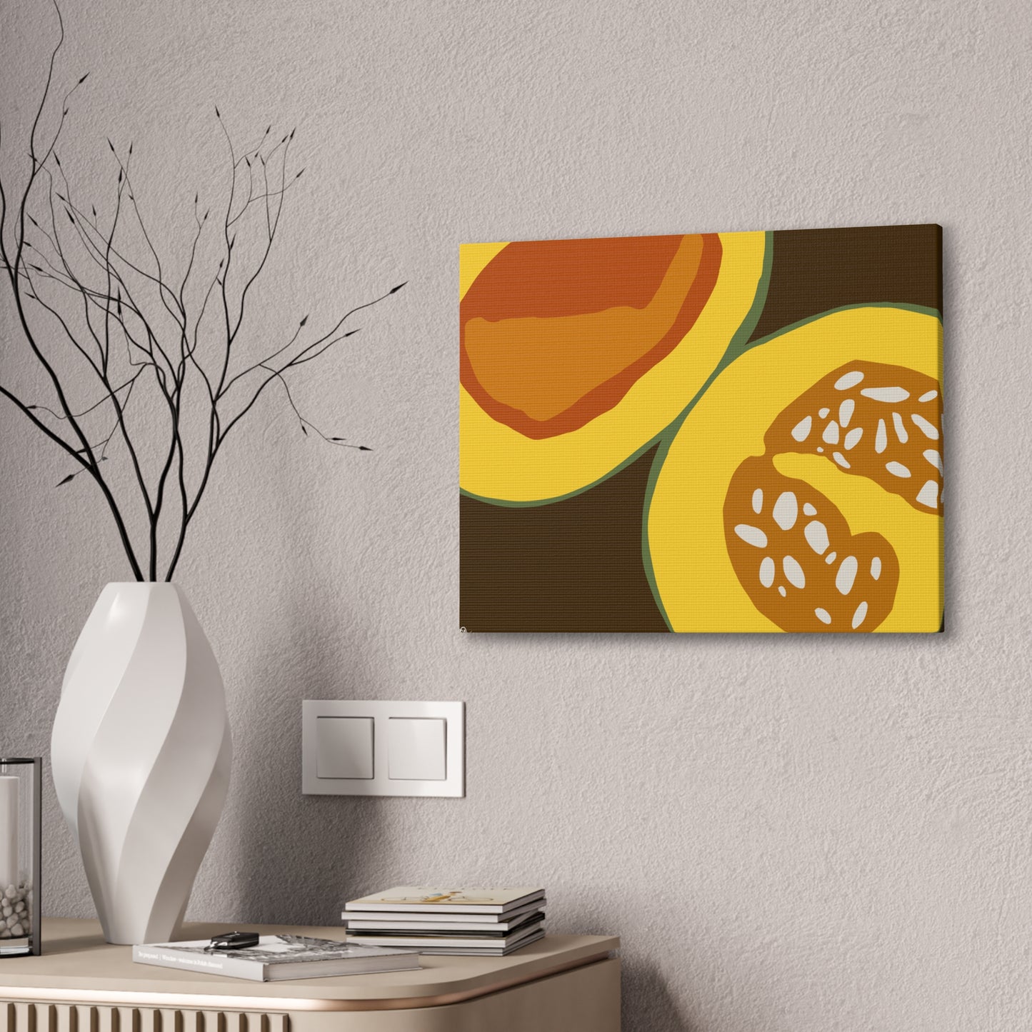Colorful Haitian Pumpkin Wall Art-Minimalist Style