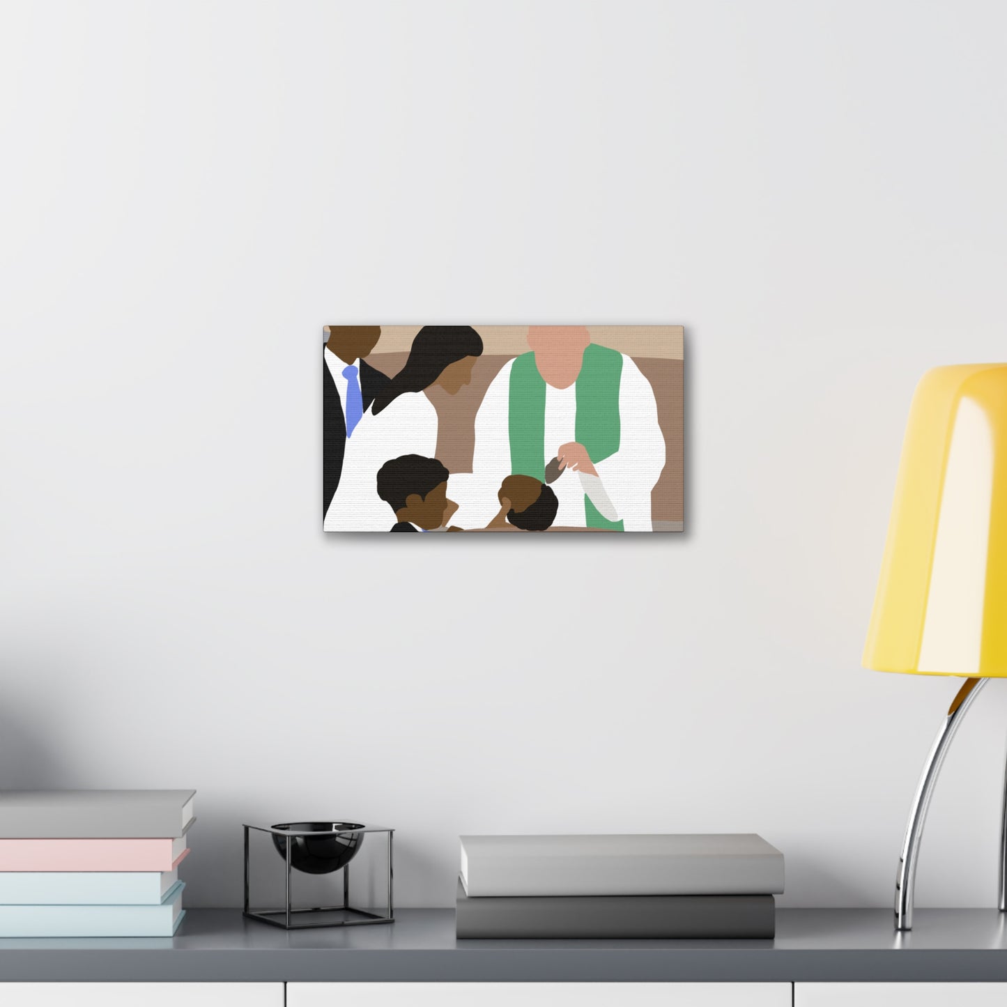 Haitian American Baptism Ceremony Canvas Print — Family Christening Wall Art
