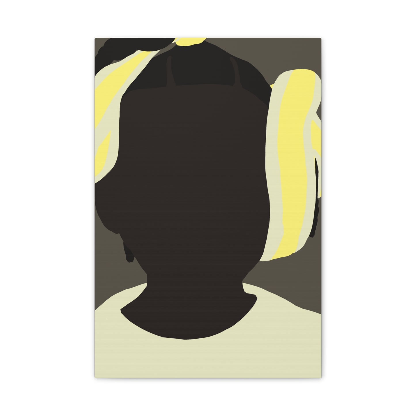 Abstract Haitian Girl Portrait Canvas