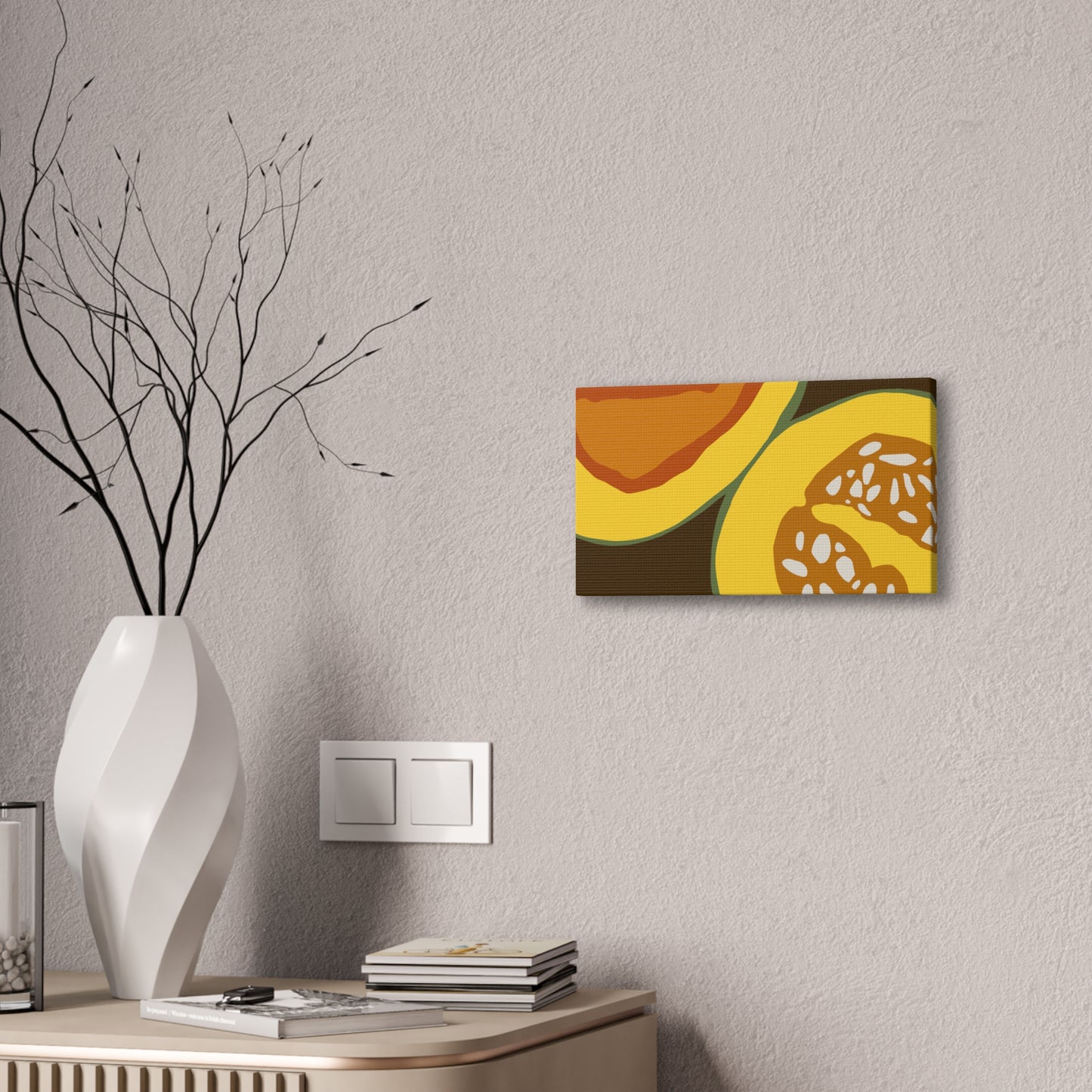 Colorful Haitian Pumpkin Wall Art-Minimalist Style