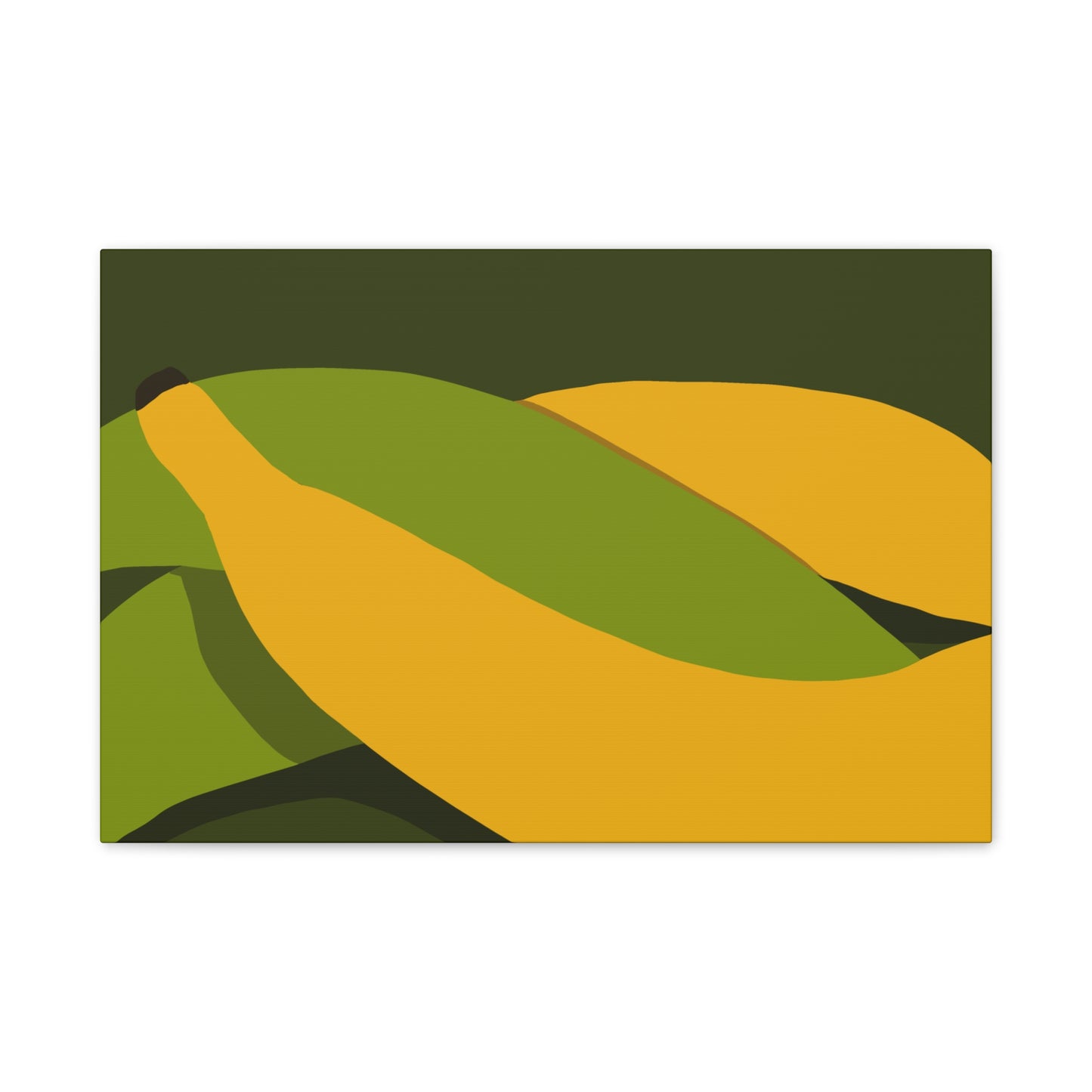 Plantain Abstract Canvas Wall Art — Modern Tropical Fruit Print