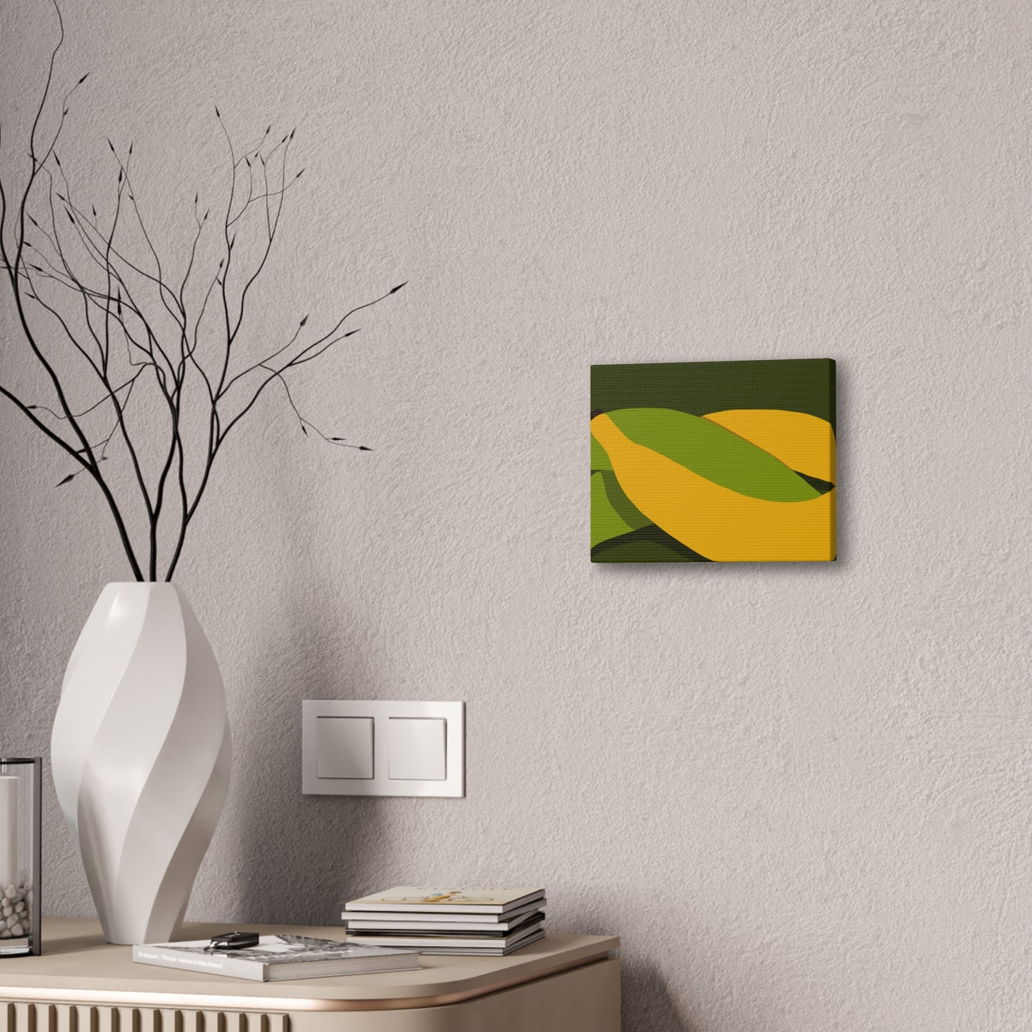 Plantain Abstract Canvas Wall Art — Modern Tropical Fruit Print