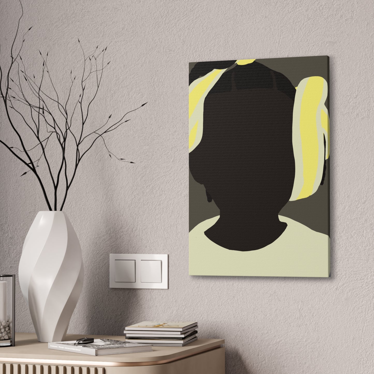 Abstract Haitian Girl Portrait Canvas