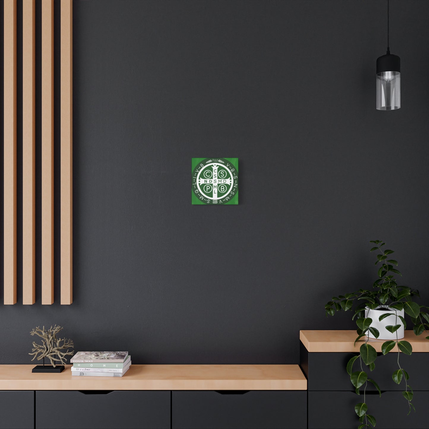 Benedictine Cross No. 2 Canvas Wall Art - Elegant Floral Decor for Home, Easter & Celebration