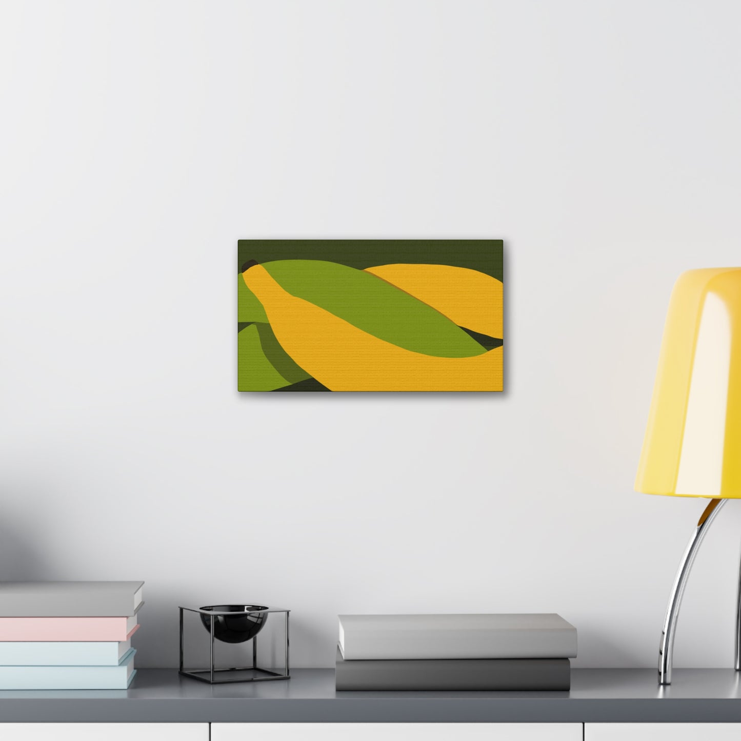 Plantain Abstract Canvas Wall Art — Modern Tropical Fruit Print