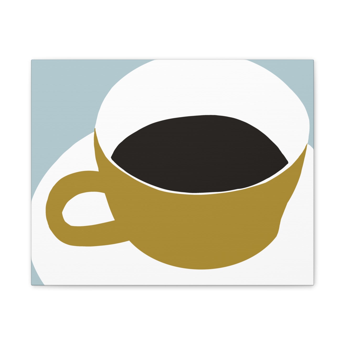 Minimalist Coffee Cup Canvas Wall Art — Modern Kitchen Decor