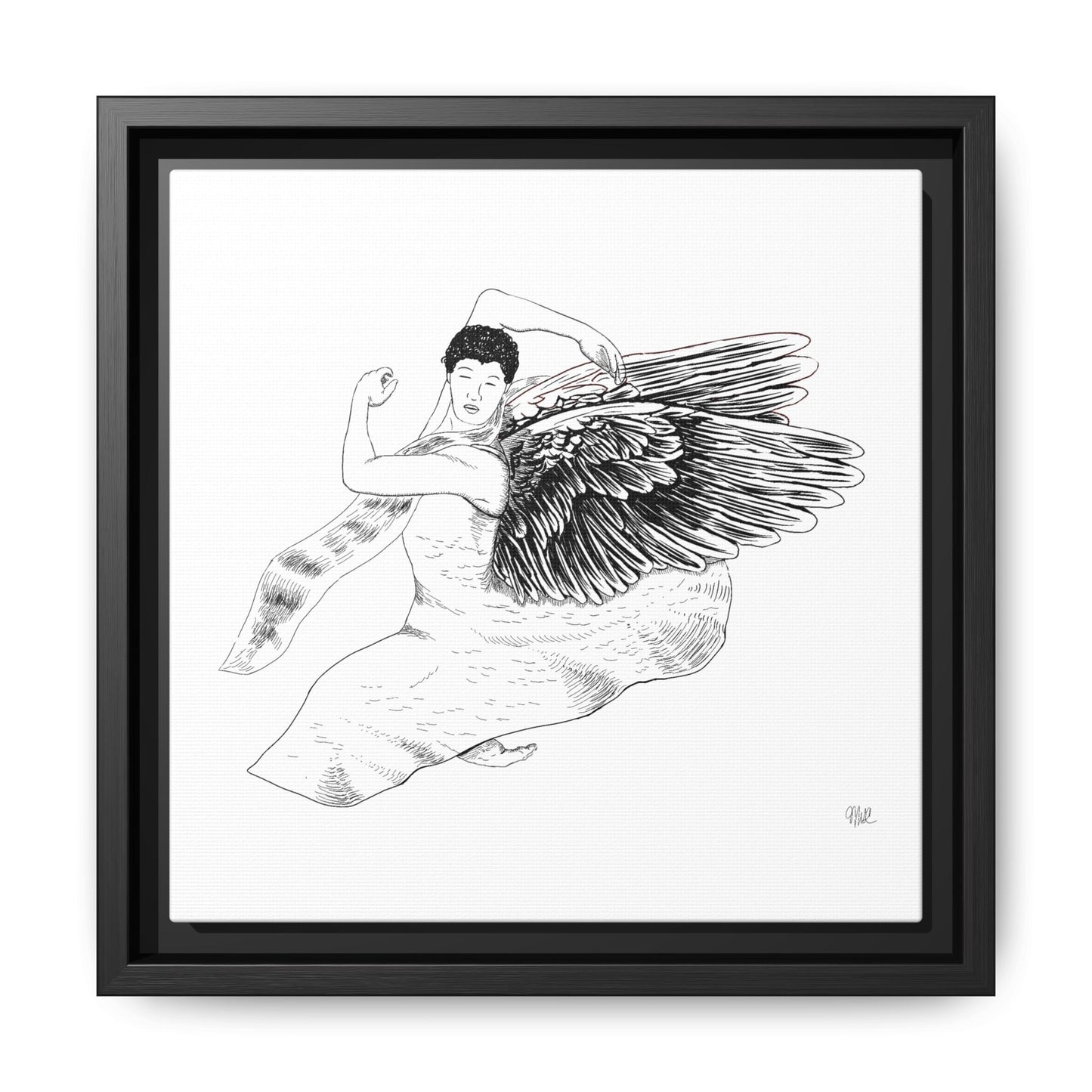 Framed Angel Wings No. 7 - Canvas Art - Wall Decor for Home and Office