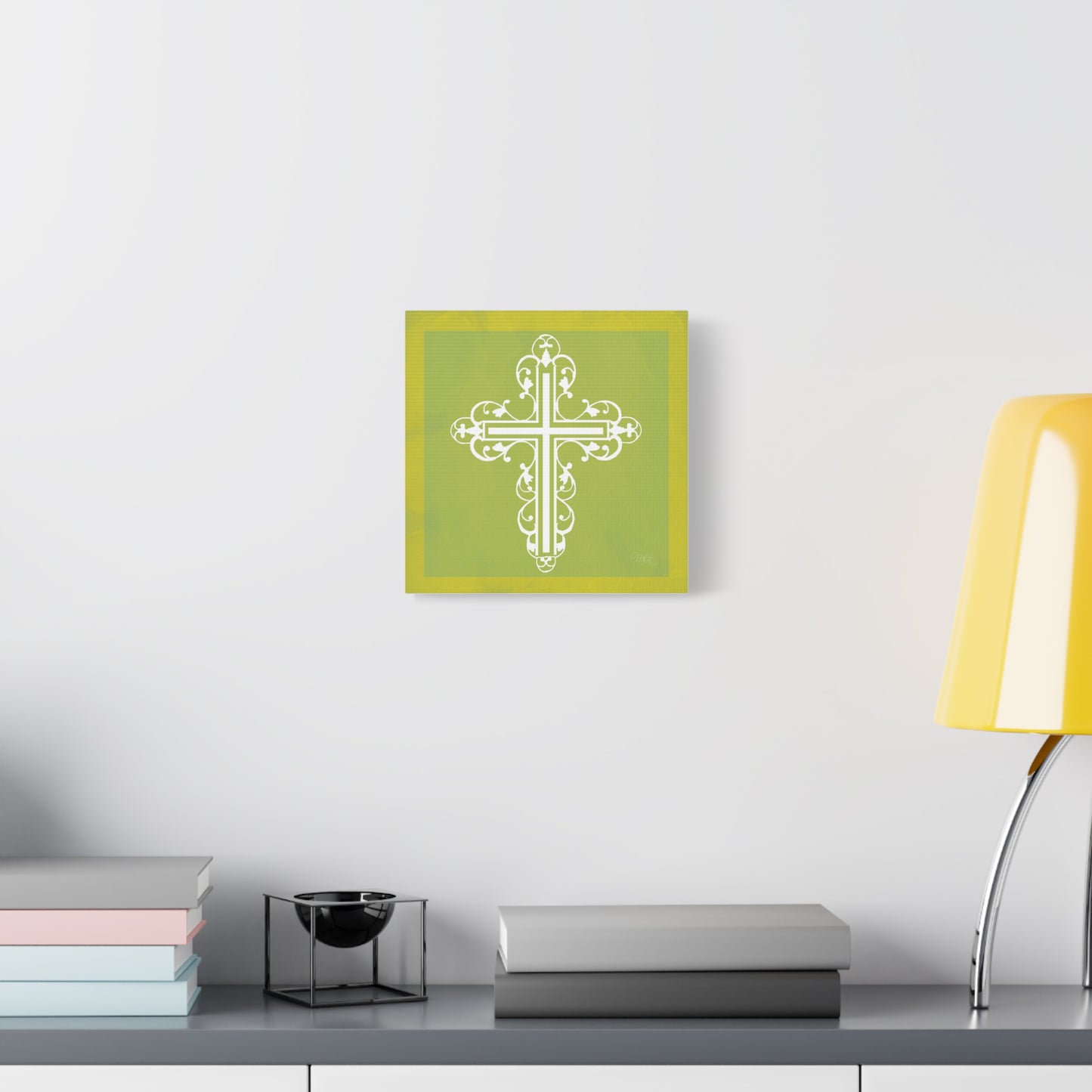 Elegant Cross No. 13 Canvas Wall Art - Elegant Floral Decor for Home, Love & Easter