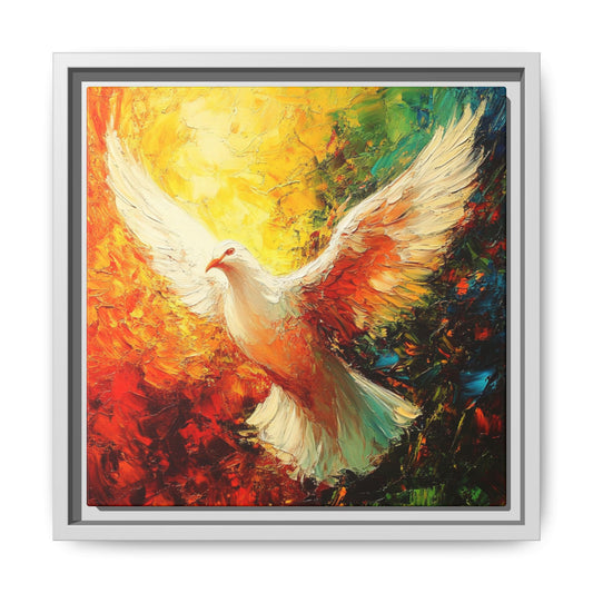 Framed Religious Art Canvas - Holy Spirit Dove 3