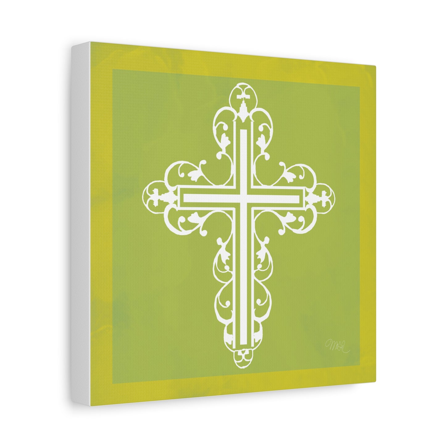 Elegant Cross No. 13 Canvas Wall Art - Elegant Floral Decor for Home, Love & Easter