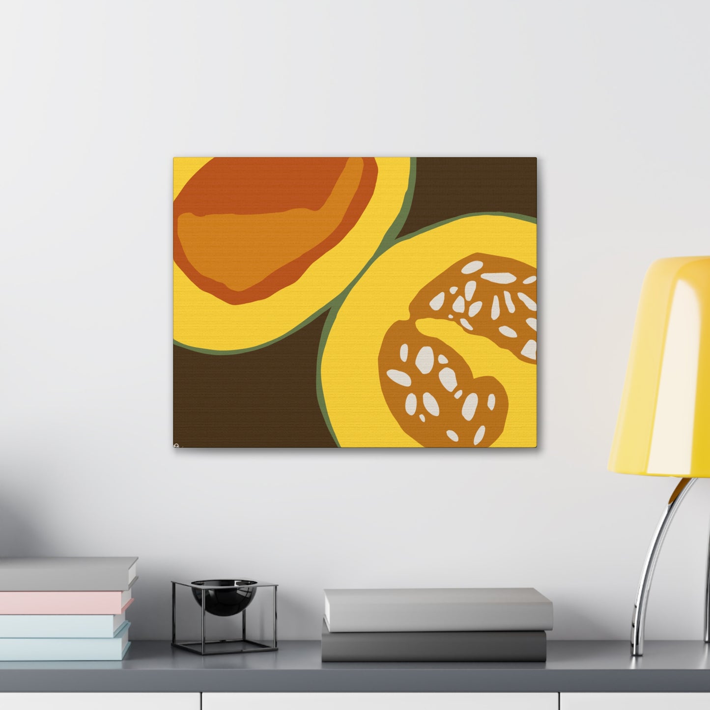 Colorful Haitian Pumpkin Wall Art-Minimalist Style