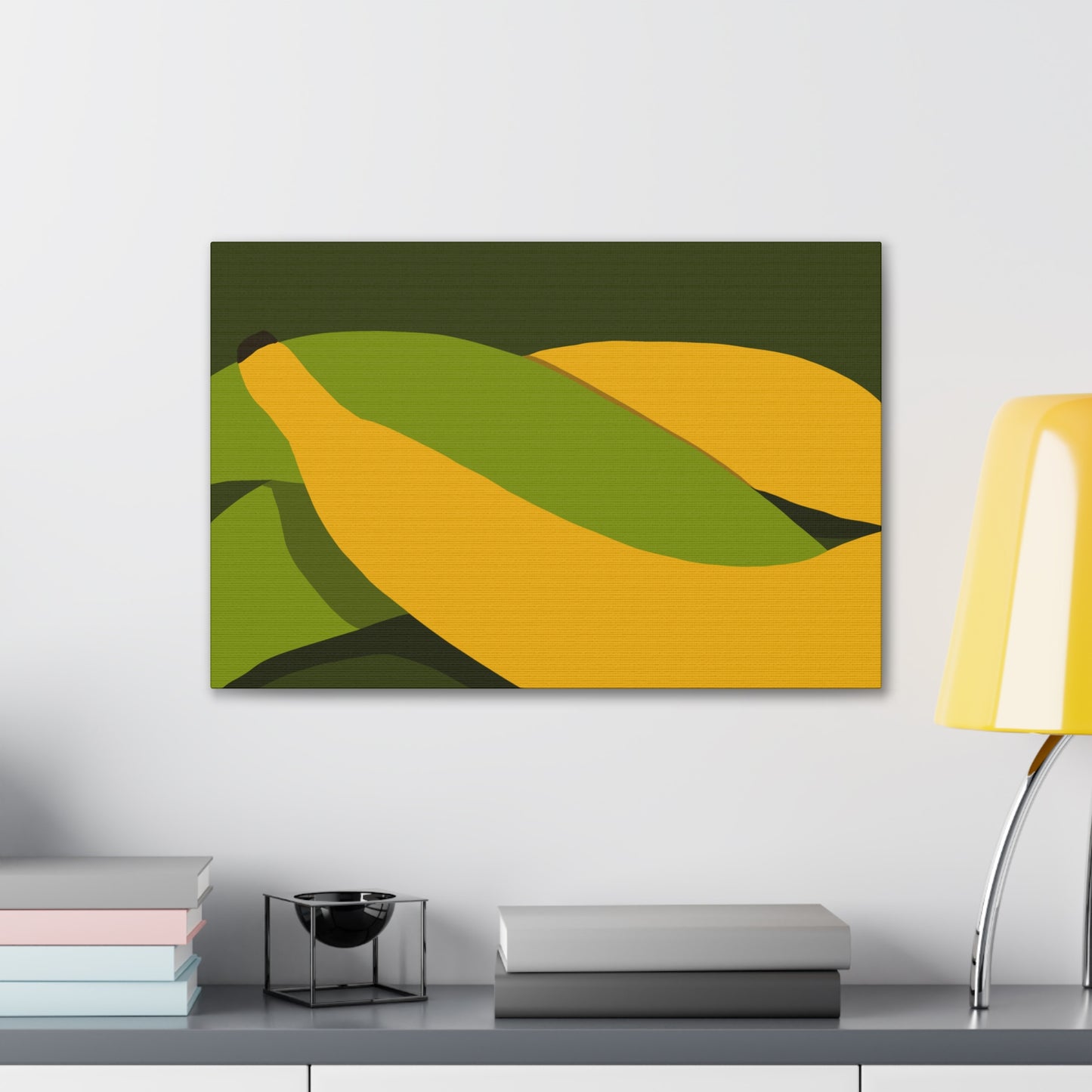 Plantain Abstract Canvas Wall Art — Modern Tropical Fruit Print