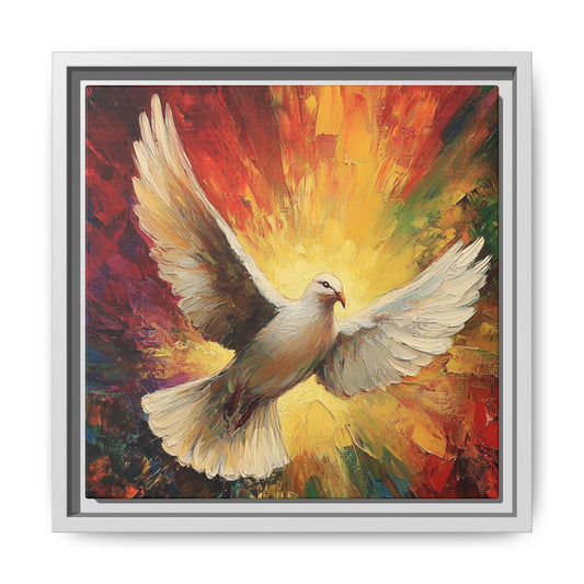Framed Religious Art Canvas - Holy Spirit Dove 2