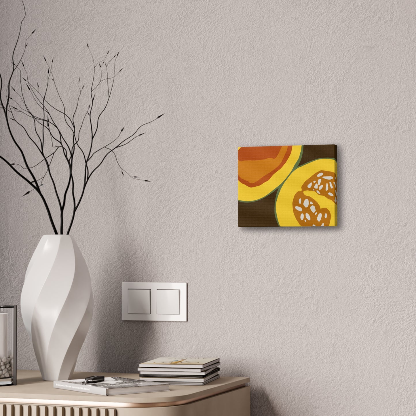 Colorful Haitian Pumpkin Wall Art-Minimalist Style