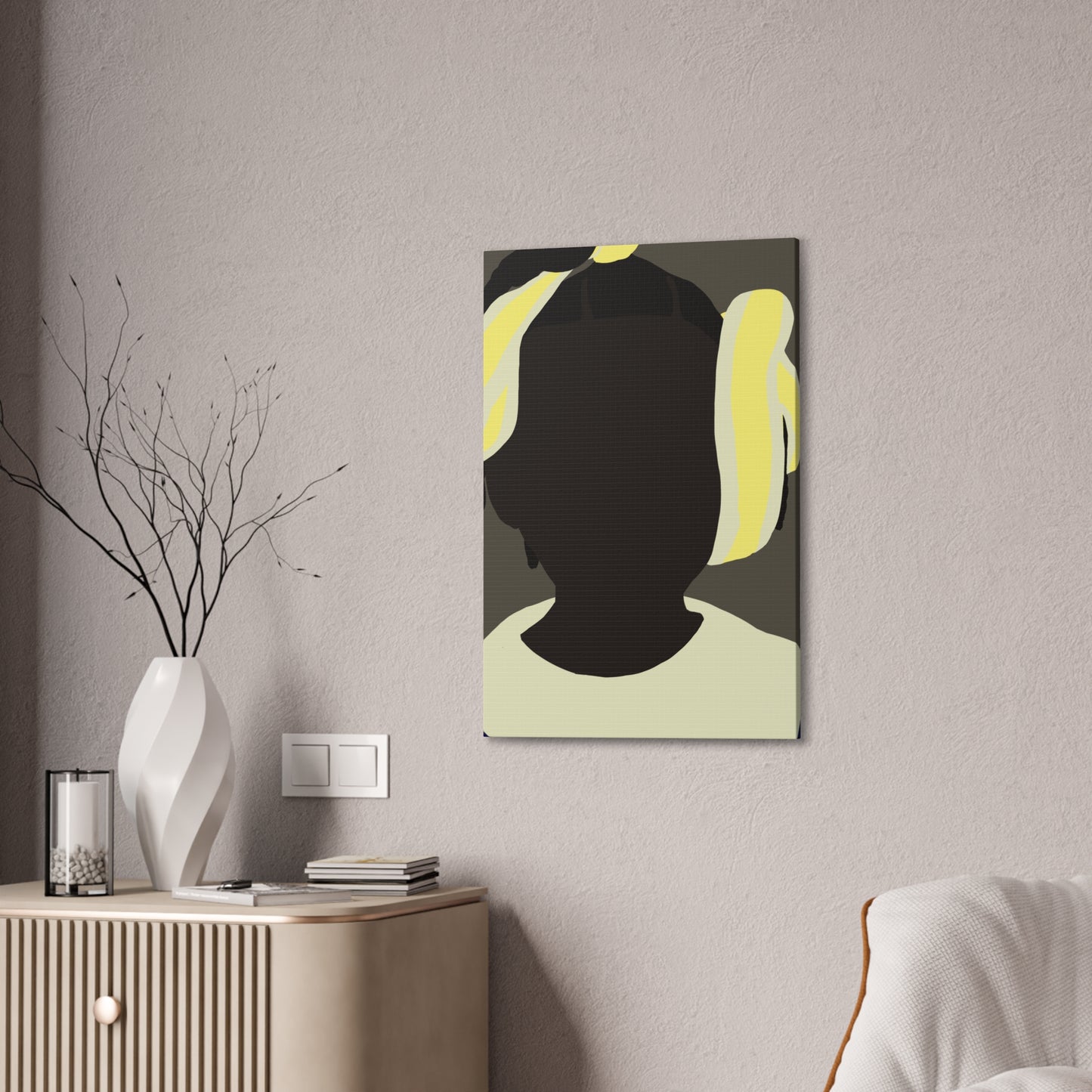 Abstract Haitian Girl Portrait Canvas