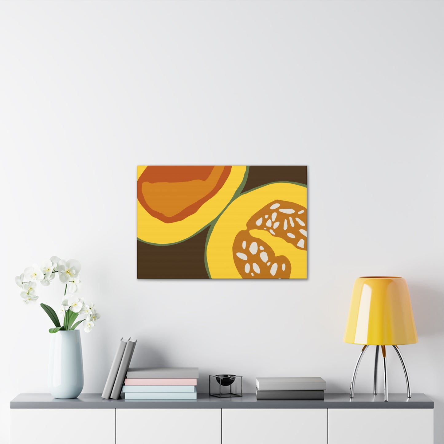 Colorful Haitian Pumpkin Wall Art-Minimalist Style